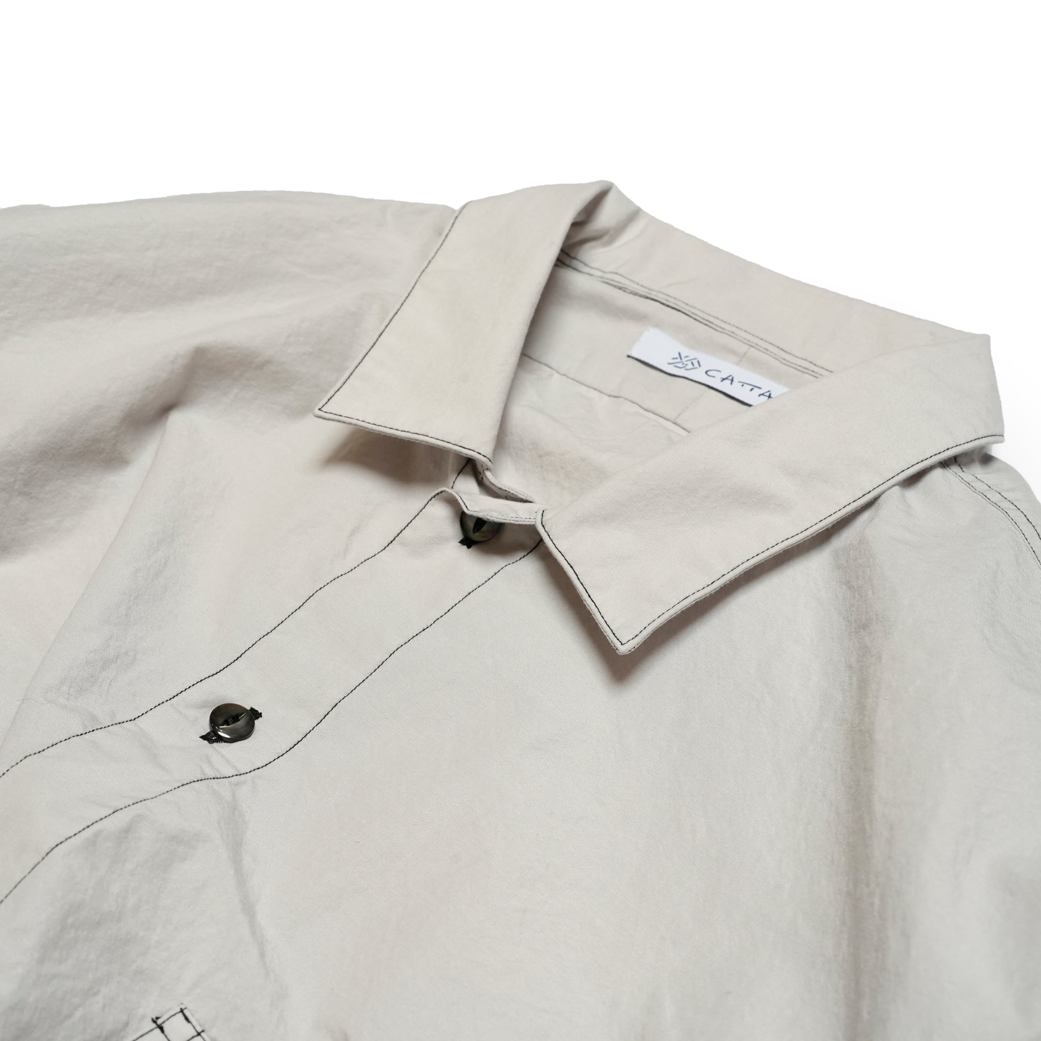 WP-02_Gray | W POCKET SHIRT-NATURAL WASHER | Color:Gray【CATTA SHIRTS_カッタ シャツ】