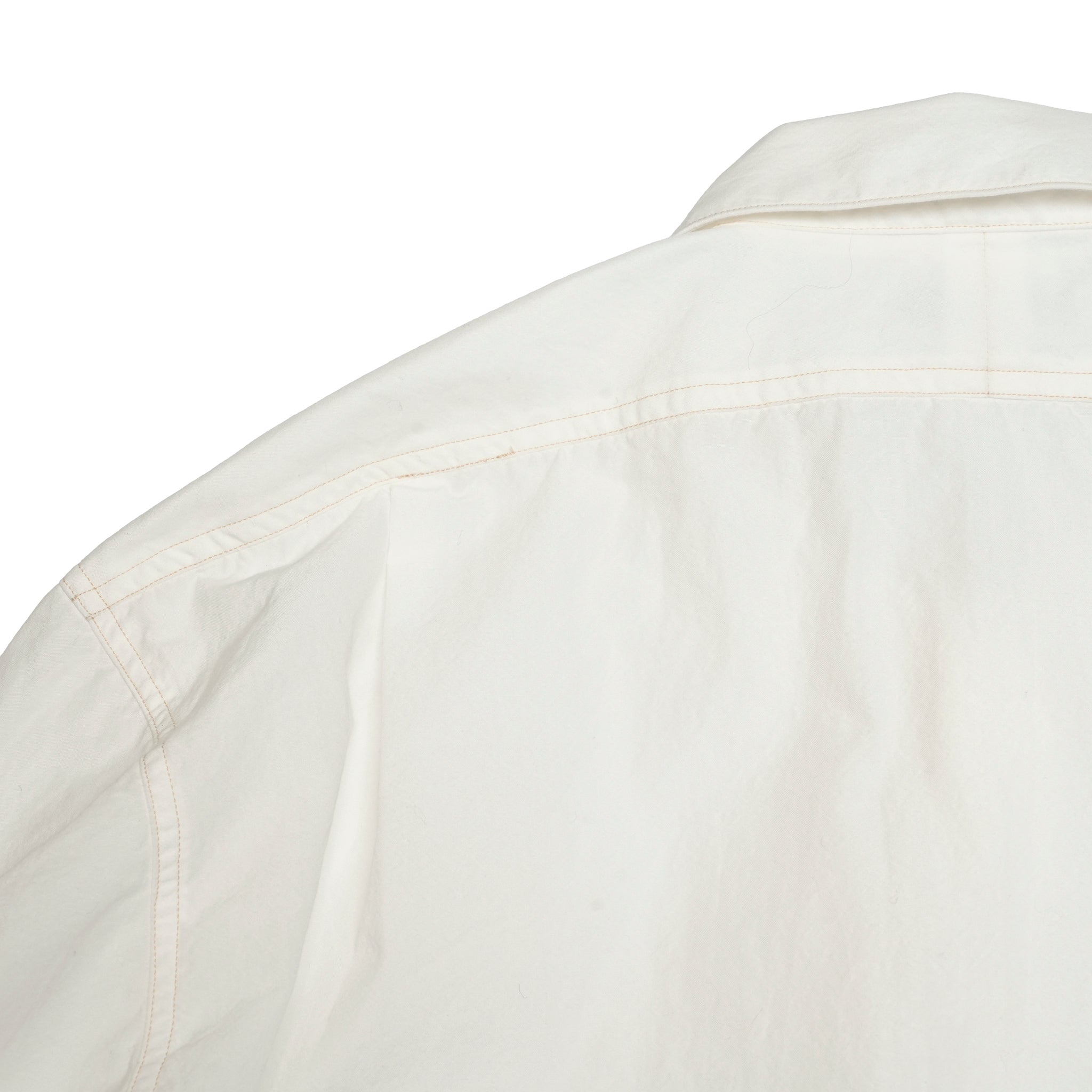 WP-02_White | W POCKET SHIRT-NATURAL WASHER | Color:White【CATTA SHIRTS_カッタ シャツ】