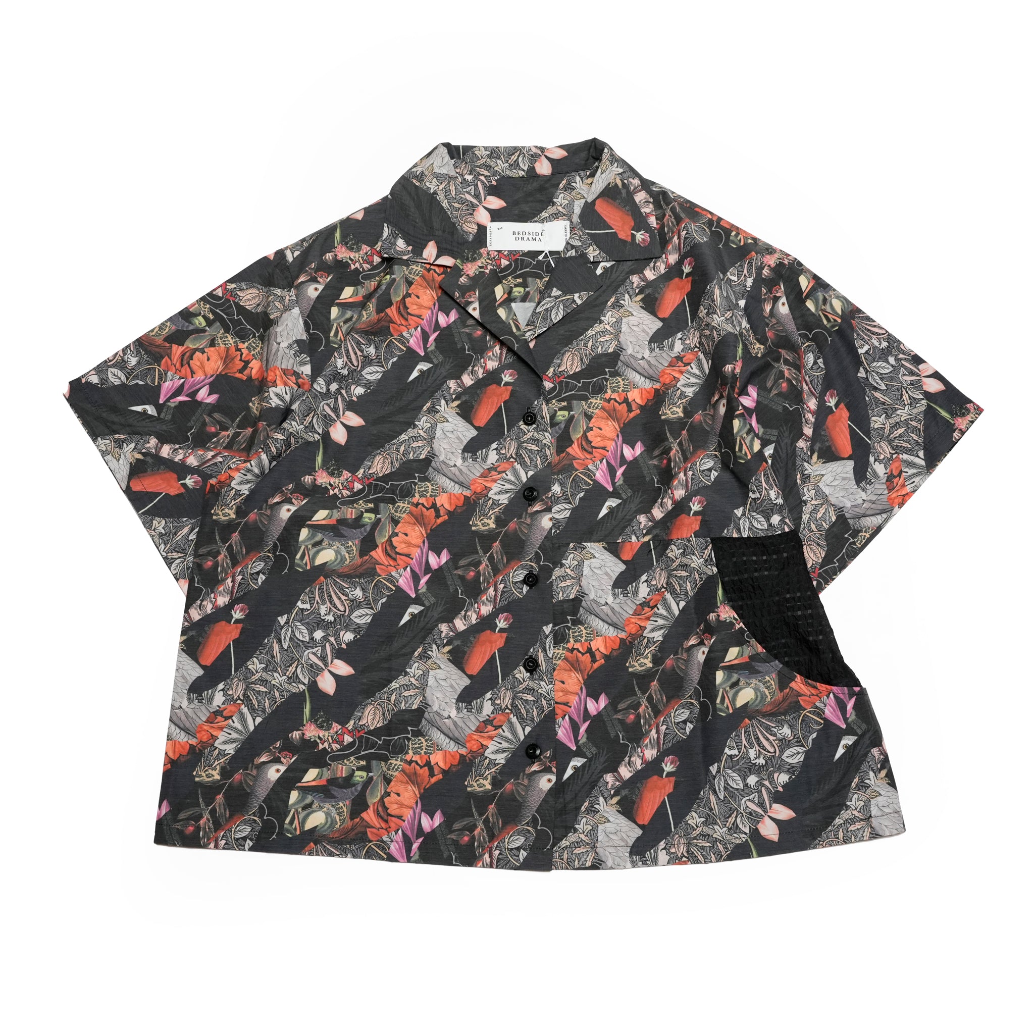 BSD25SS-05_Black | Arts & Crafts ALOHA Shirt | Color:Black【BEDSIDEDRAMA_ベッドサイドドラマ】