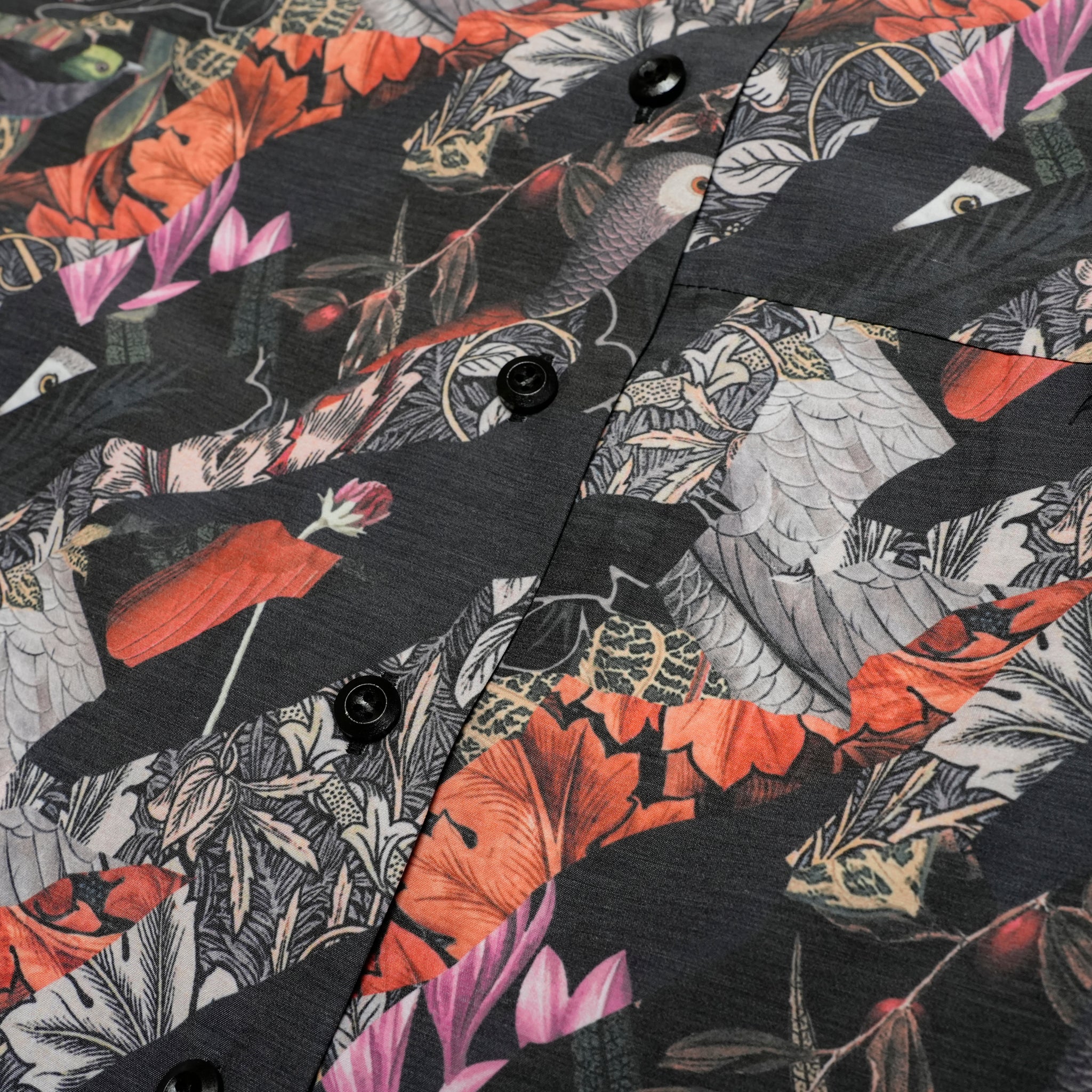 BSD25SS-05_Black | Arts & Crafts ALOHA Shirt | Color:Black【BEDSIDEDRAMA_ベッドサイドドラマ】【archive】