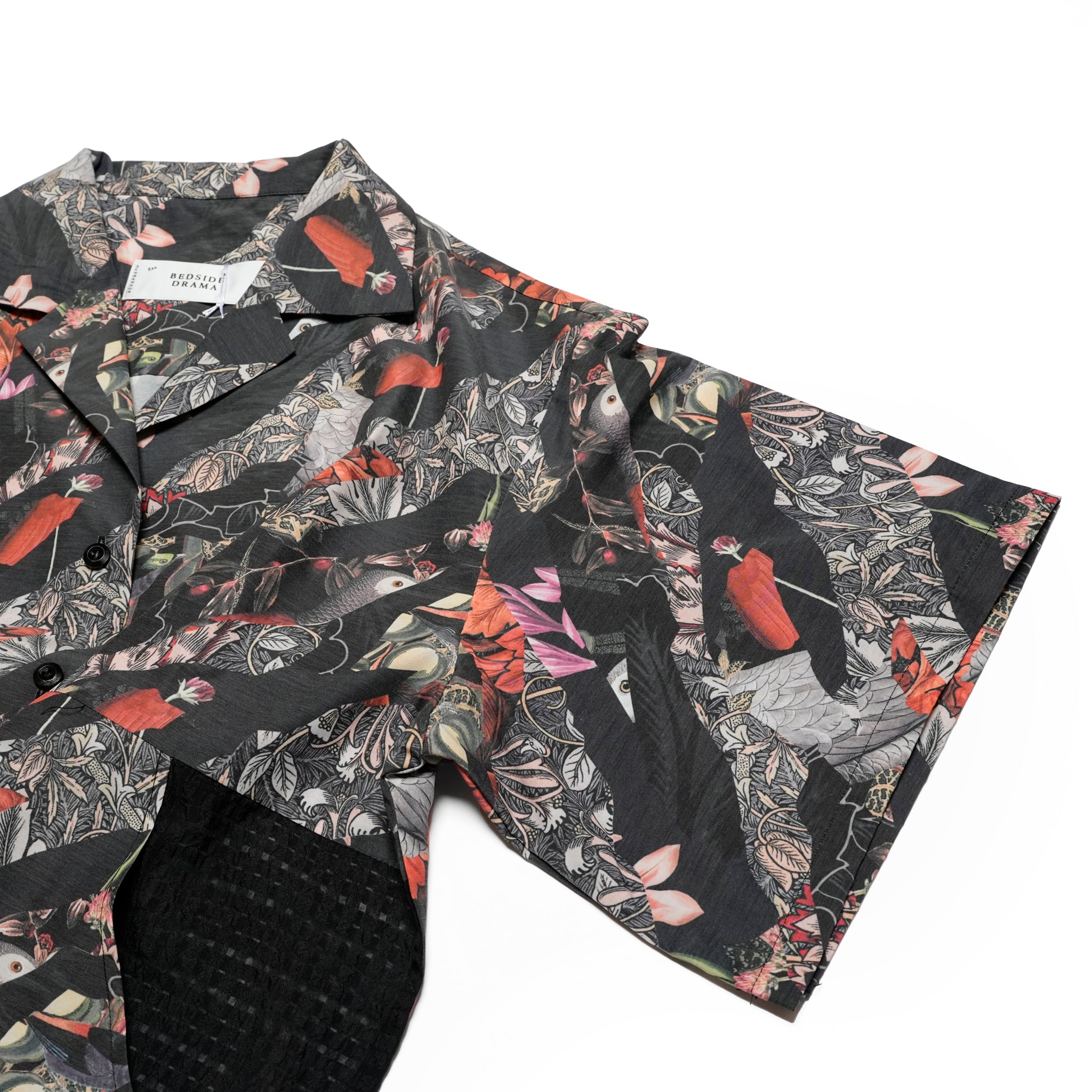 BSD25SS-05_Black | Arts & Crafts ALOHA Shirt | Color:Black【BEDSIDEDRAMA_ベッドサイドドラマ】【archive】