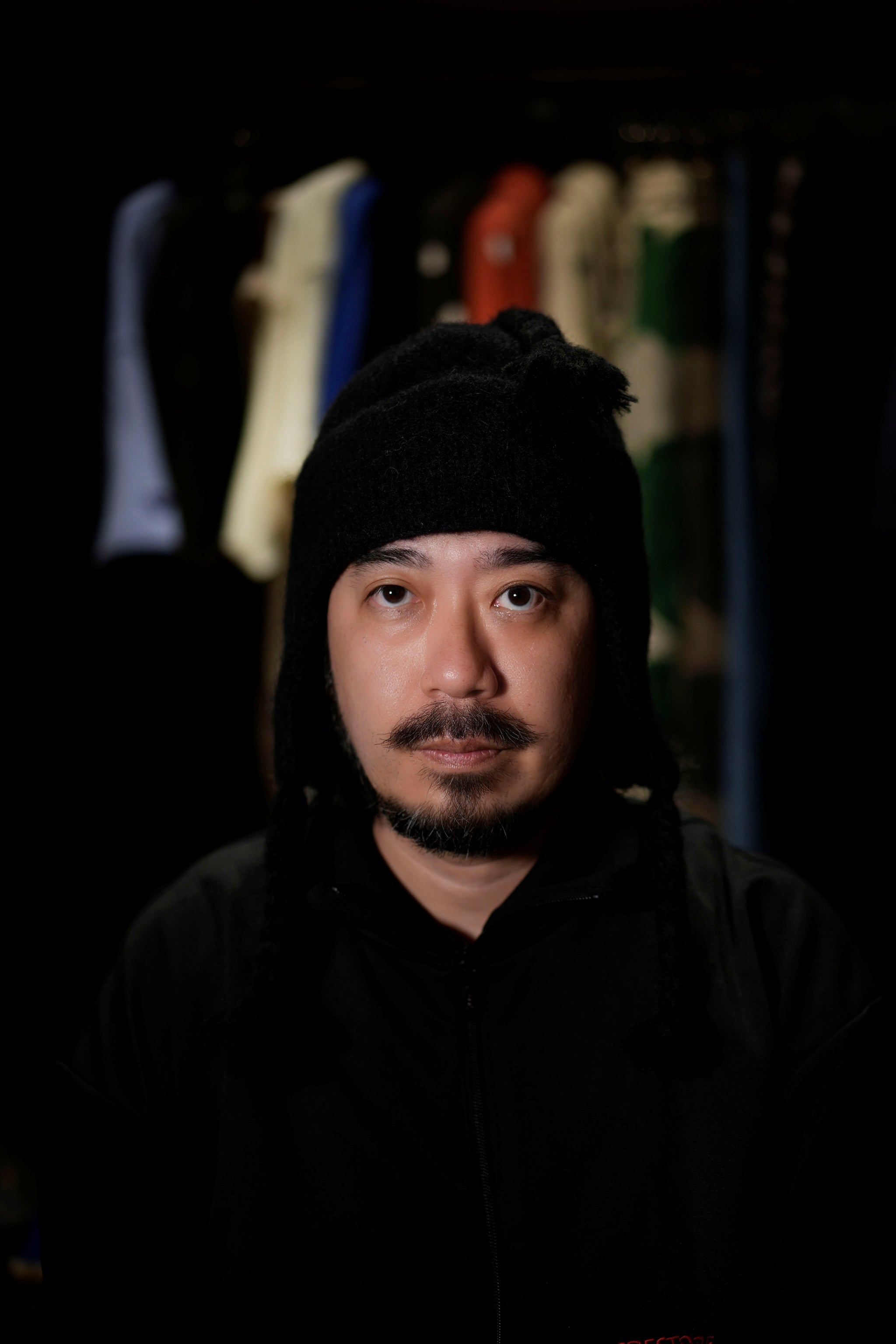 PRC05-01_Black | Alpaca ShaggyChullio Hat | Color:Black【MONITALY_モニタリー】【archive】