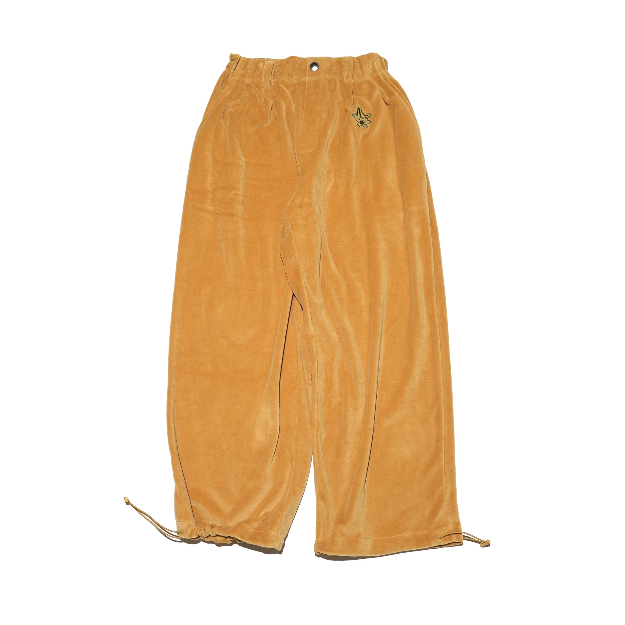 Velor Pile Tapered Pants – Marigold / Wakaba / Black | AMBERGLEAM