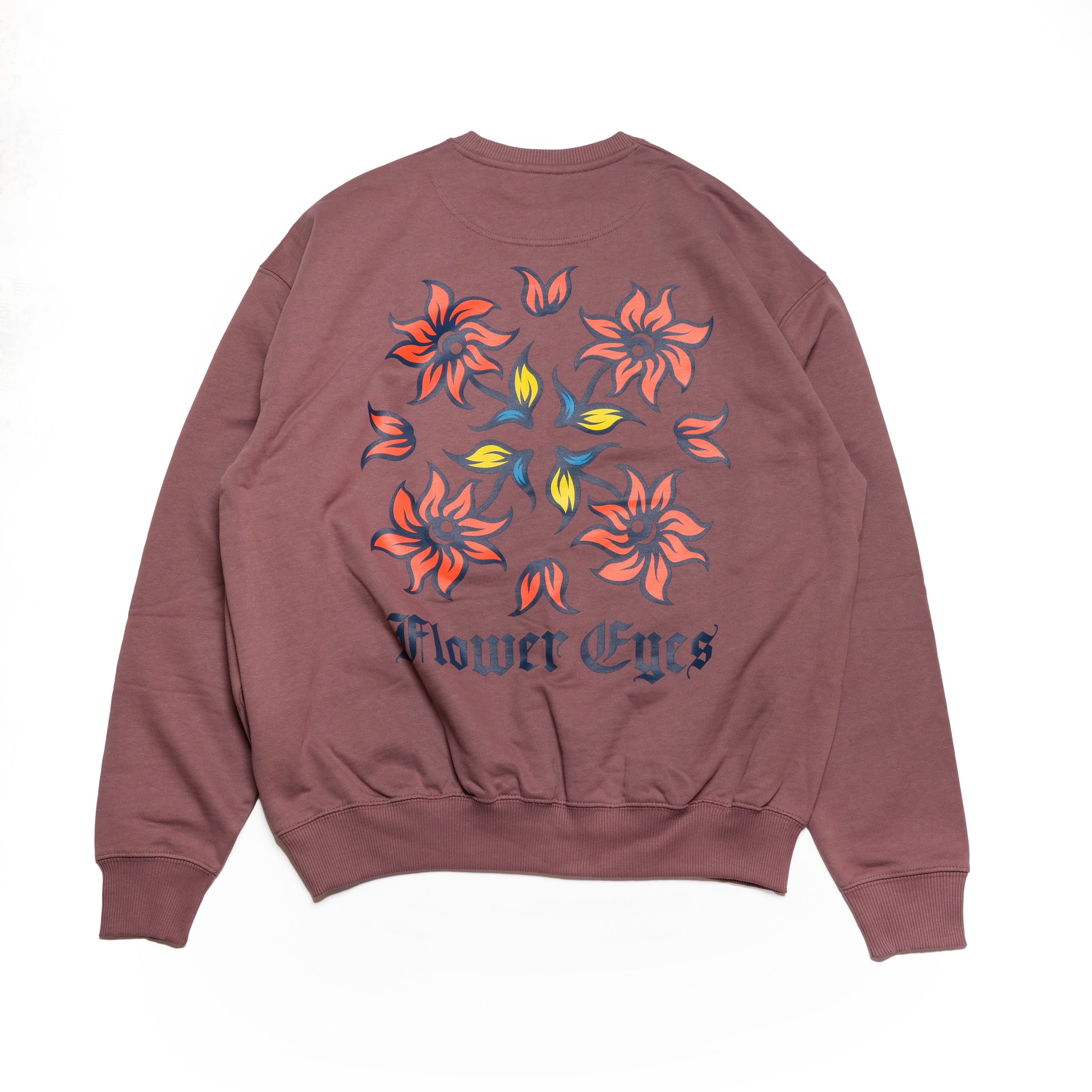 C2613902 | FLOWER EYES CREW SWEAT | Color_04-Smoke pink |【NASNGWAM_ナスングワム】