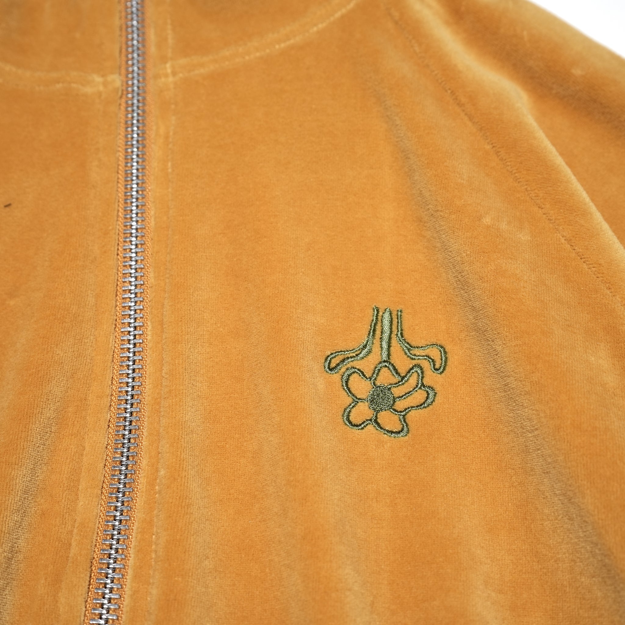 Velor Pile Drivers Jacket – Marigold / Wakaba / Black | AMBERGLEAM
