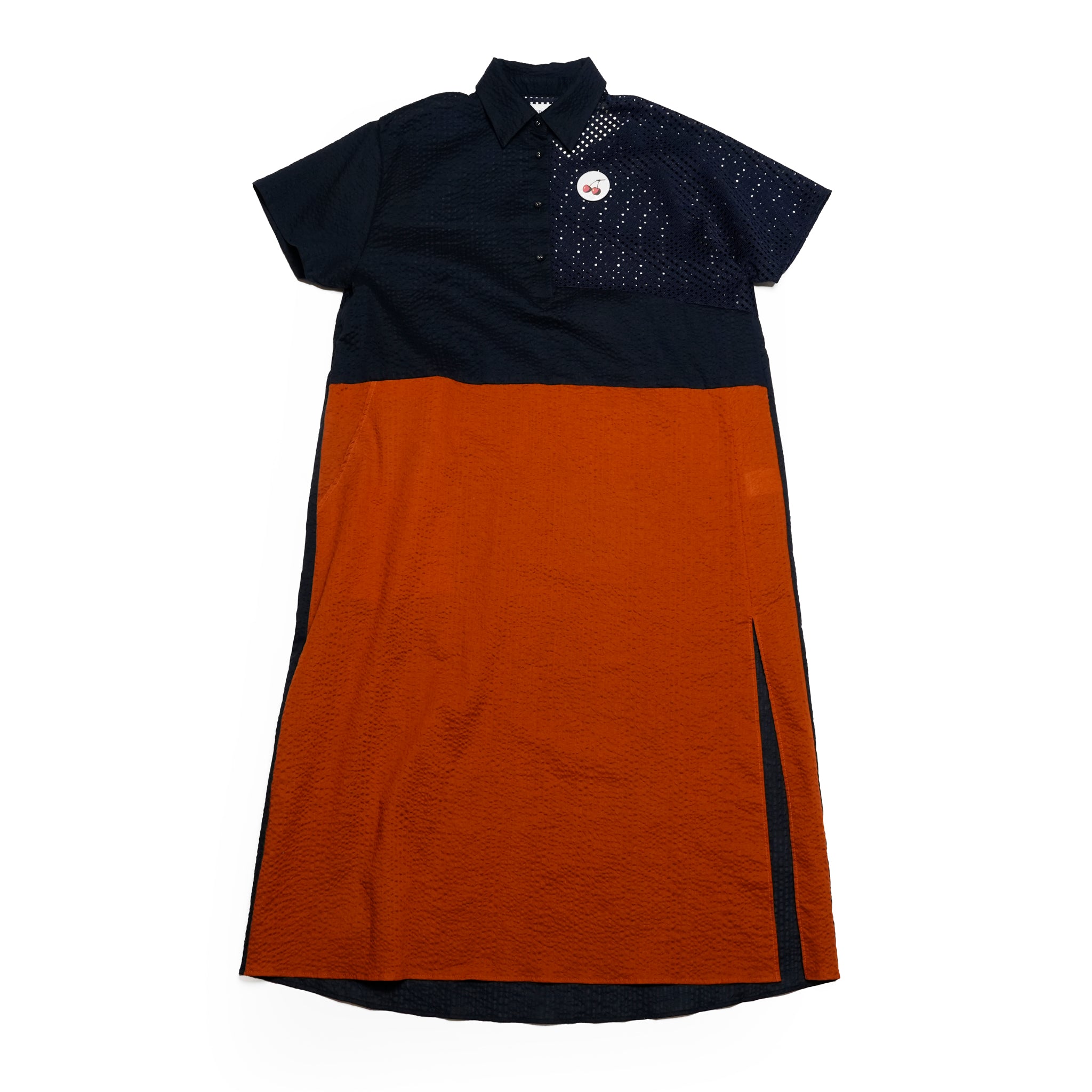 BSD25SS-15_Navy | Color Panel Relax One-piece | Color:Navy【BEDSIDEDRAMA_ベッドサイドドラマ】【archive】