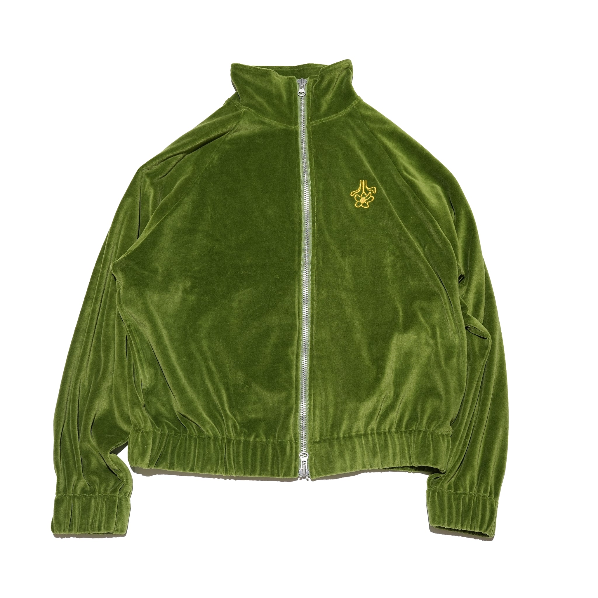 Velor Pile Drivers Jacket – Marigold / Wakaba / Black | AMBERGLEAM