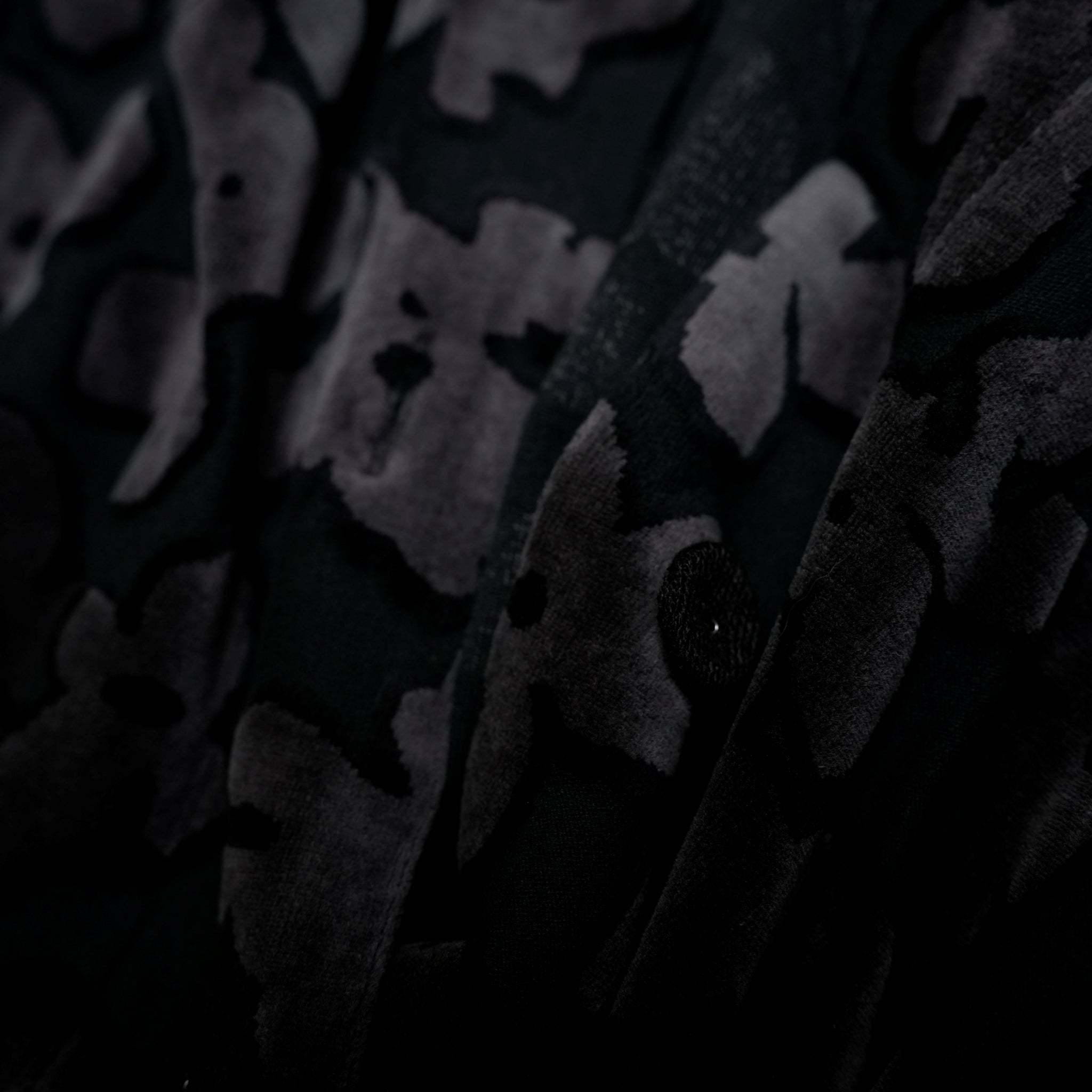 BSD24AW-15_VELOR BK | Flowers JQ Cardigan | Color:Velor Bk【BEDSIDEDRAMA_ベッドサイドドラマ】【archive】