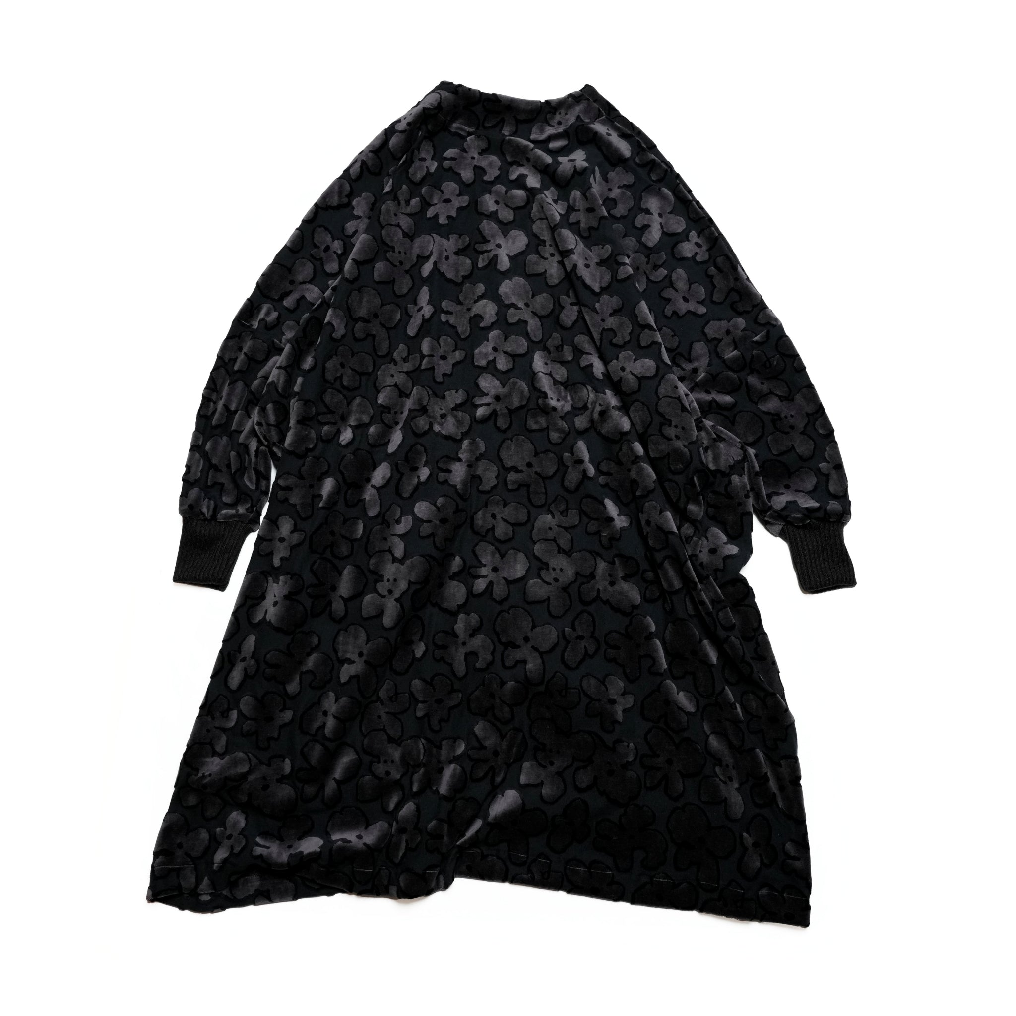 BSD24AW-15_VELOR BK | Flowers JQ Cardigan | Color:Velor Bk【BEDSIDEDRAMA_ベッドサイドドラマ】【archive】