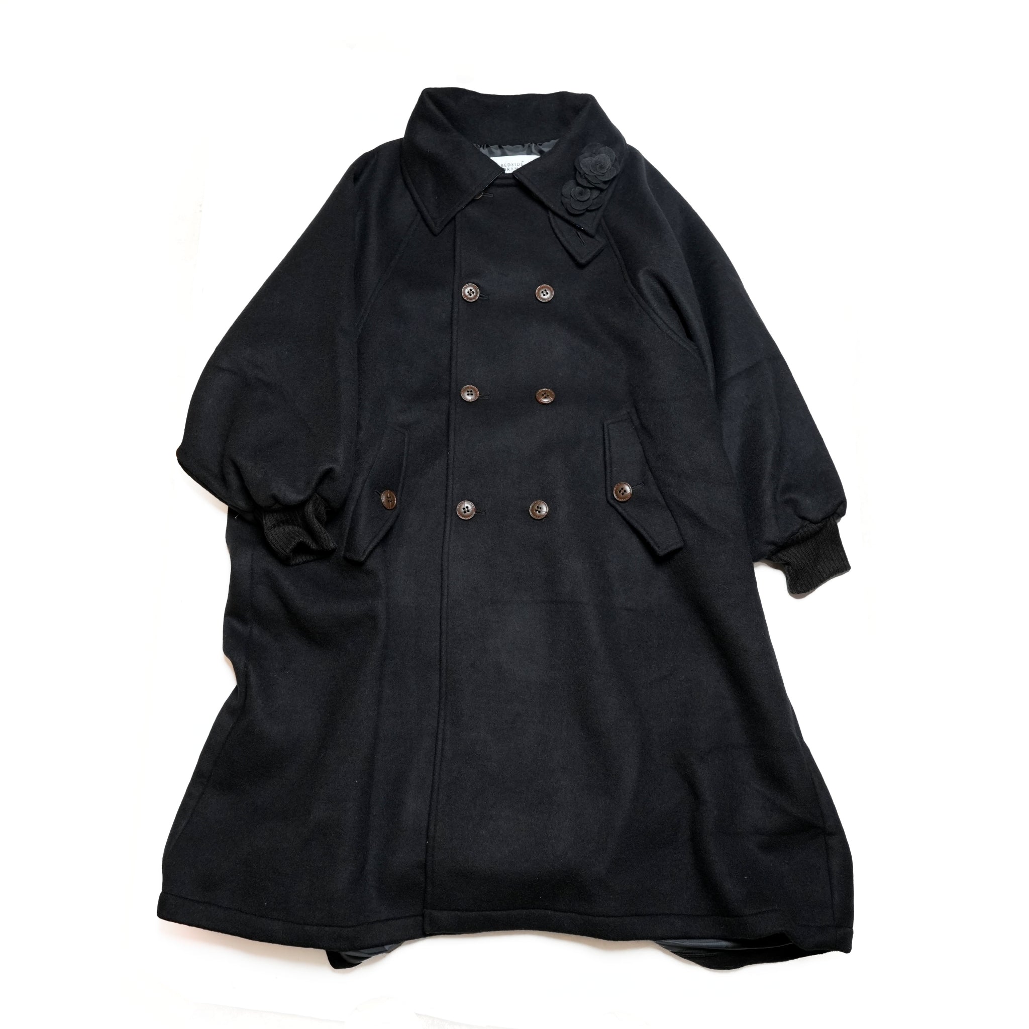 BSD24AW-04_BLACK | Cocoon Cosage Coat | Color:Black【BEDSIDEDRAMA_ベッドサイドドラマ】【archive】