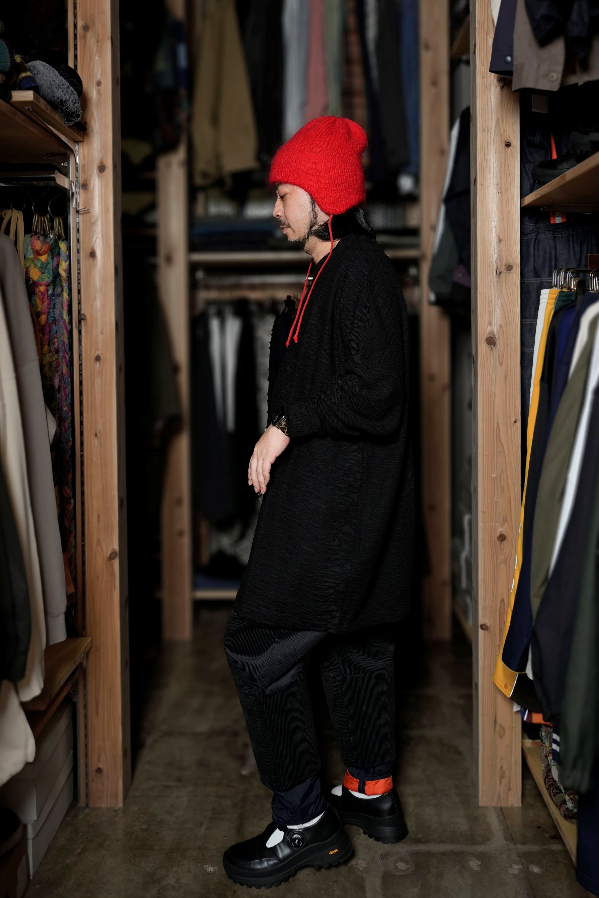 SF24AW-02_BLACK | Layer Corduroy Pants | Color:Black【STOF_ストフ】【archive】