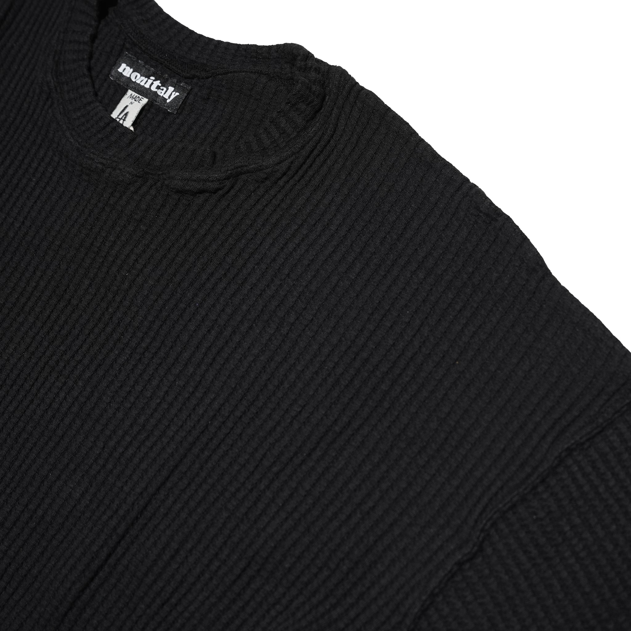 M31752-2 | Thermal Cut Off Edges S/S | Color:Black【MONITALY_モニタリー】【archive】