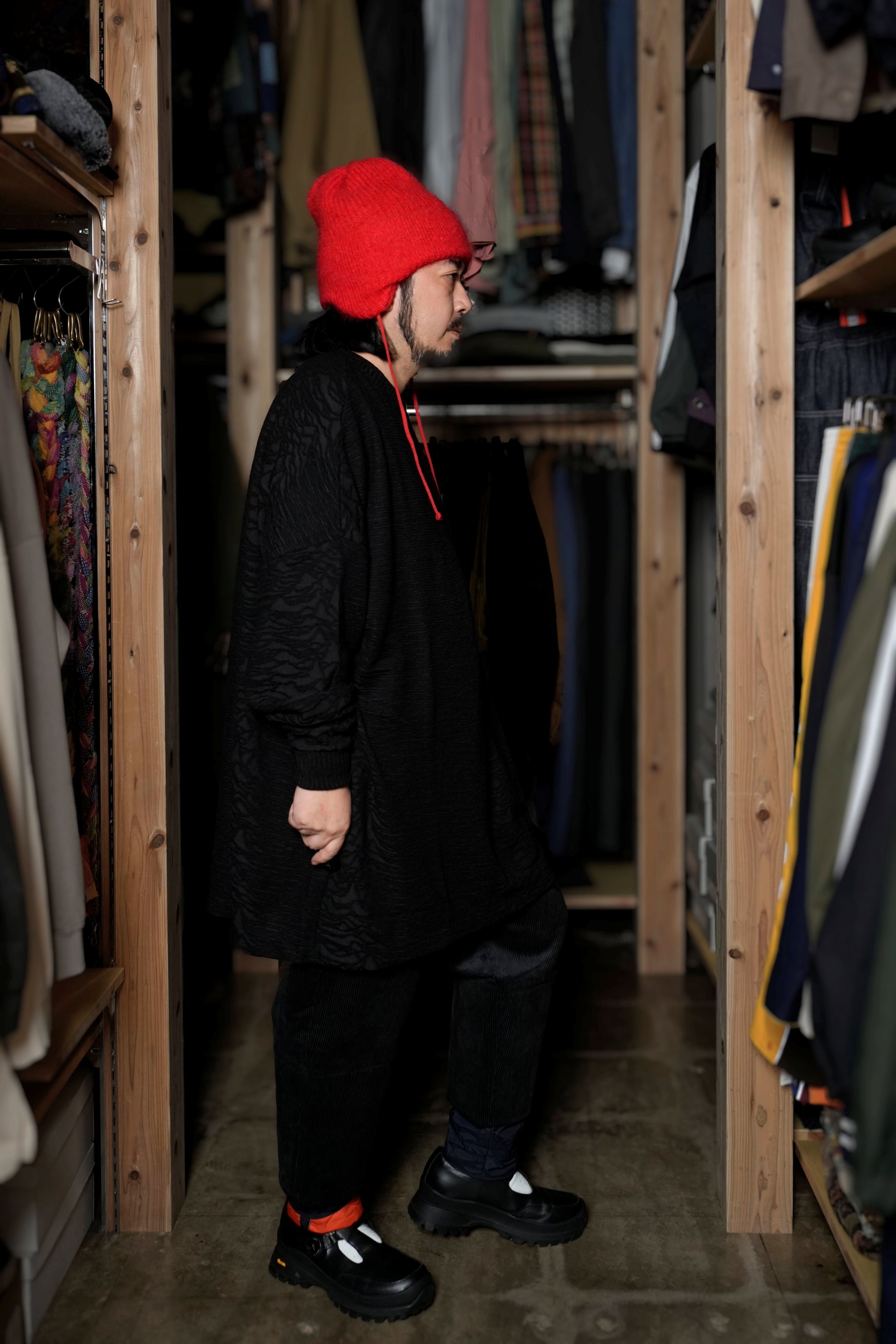 SF24AW-02_BLACK | Layer Corduroy Pants | Color:Black【STOF_ストフ】【archive】