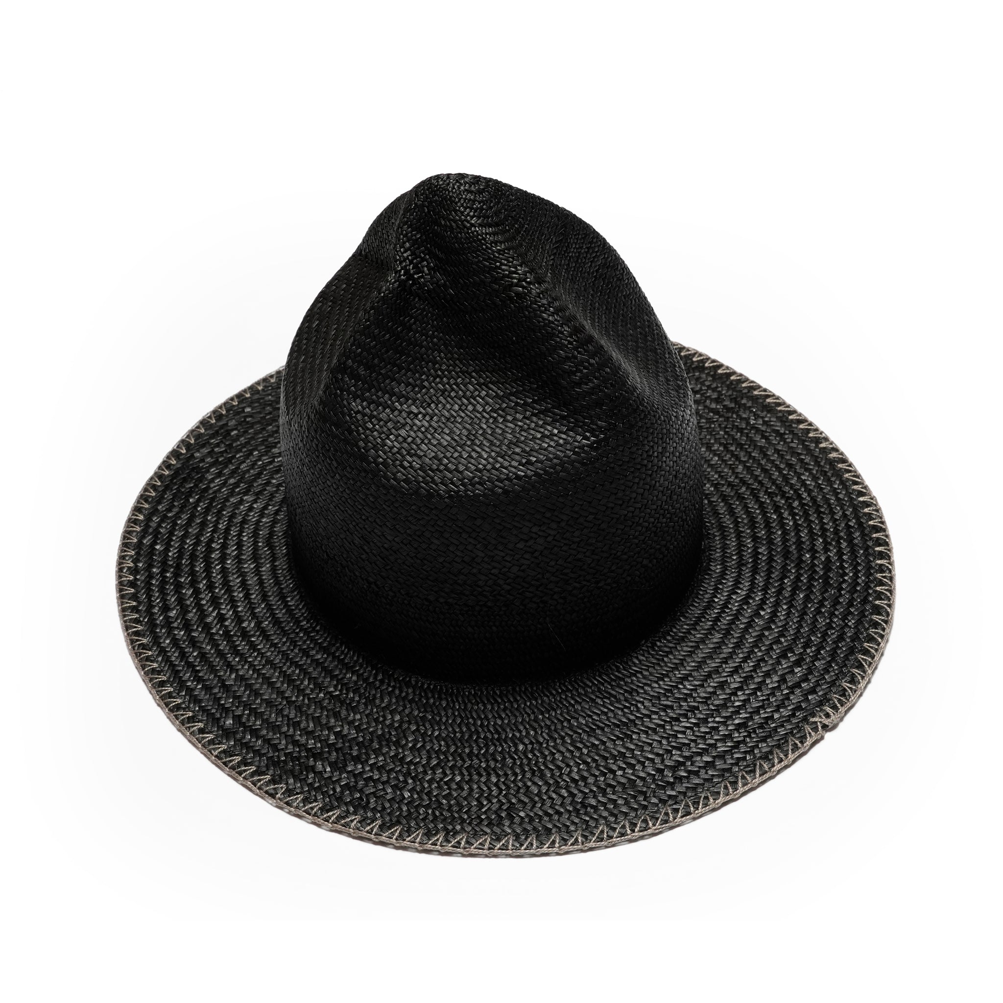 IA-25-120_Black | Mountain Panama Hat | Color:Black【INDIETRO ASSOCIATION_インディエトロアソシエーション】