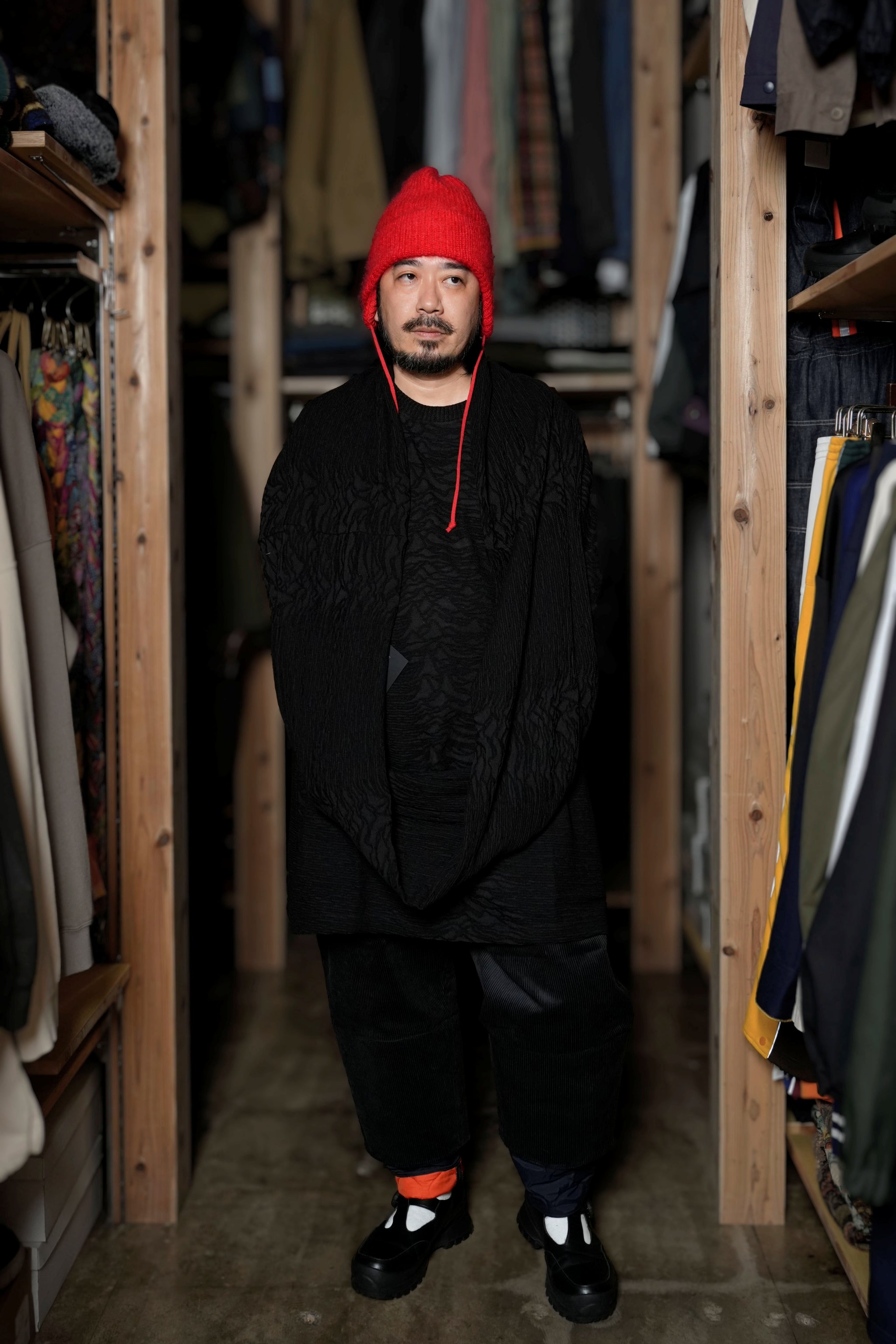 SF24AW-18_DIVISION | Roots JQ Loop Stole | Color:Division【STOF_ストフ】