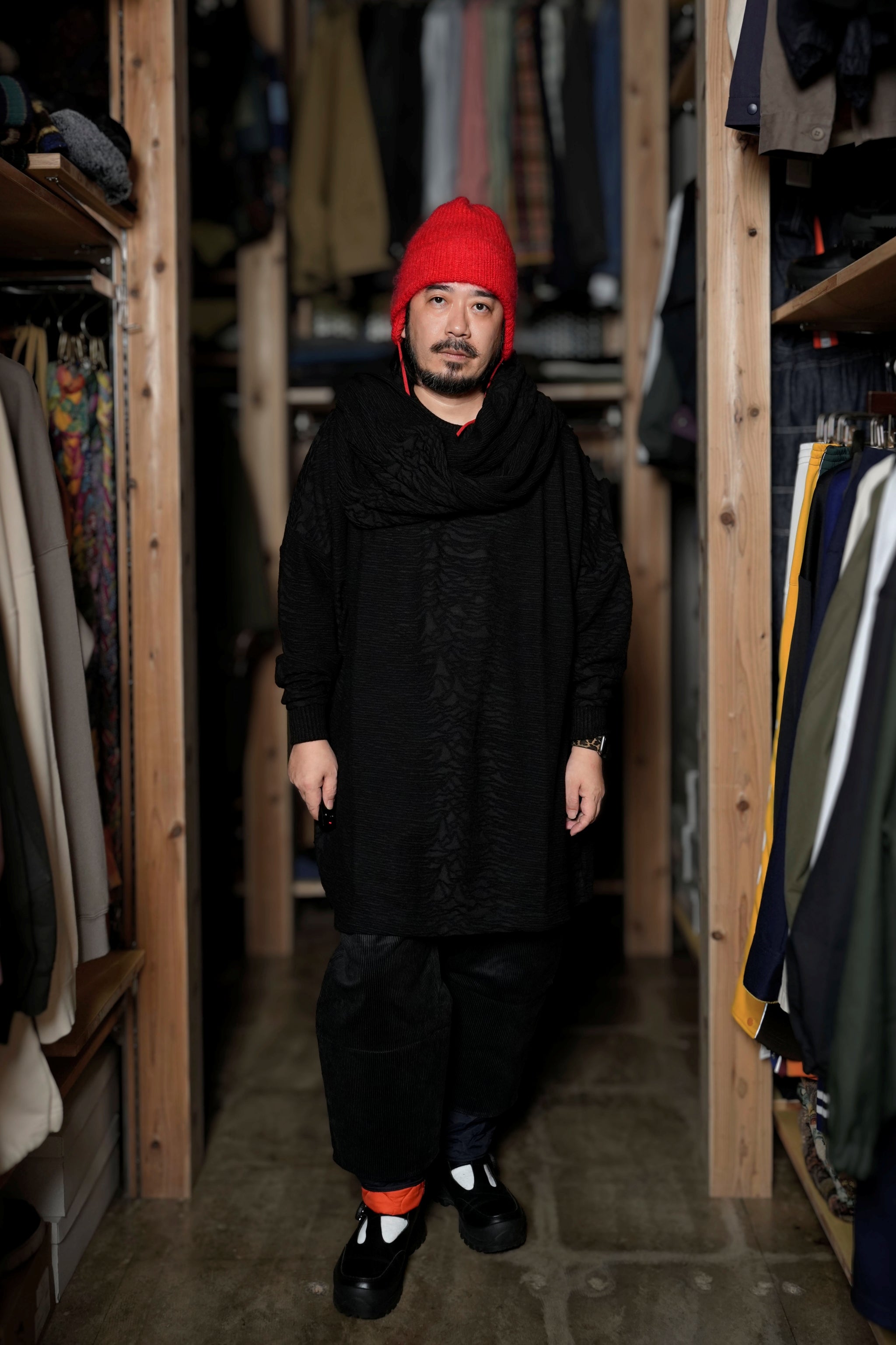 SF24AW-18_DIVISION | Roots JQ Loop Stole | Color:Division【STOF_ストフ】