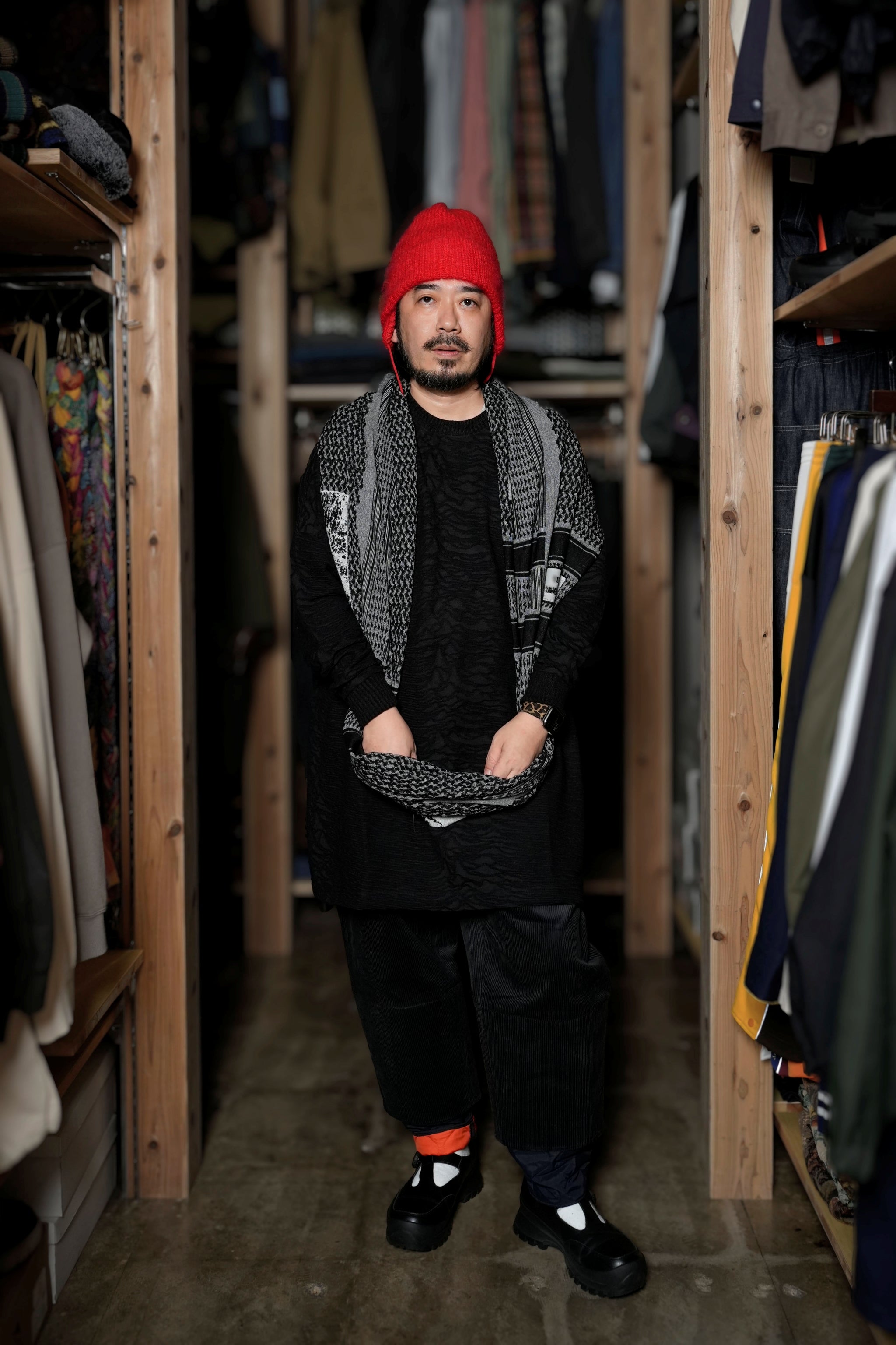 SF24AW-18_SCHMUG | Roots JQ Loop Stole | Color:Schmug【STOF_ストフ】【archive】