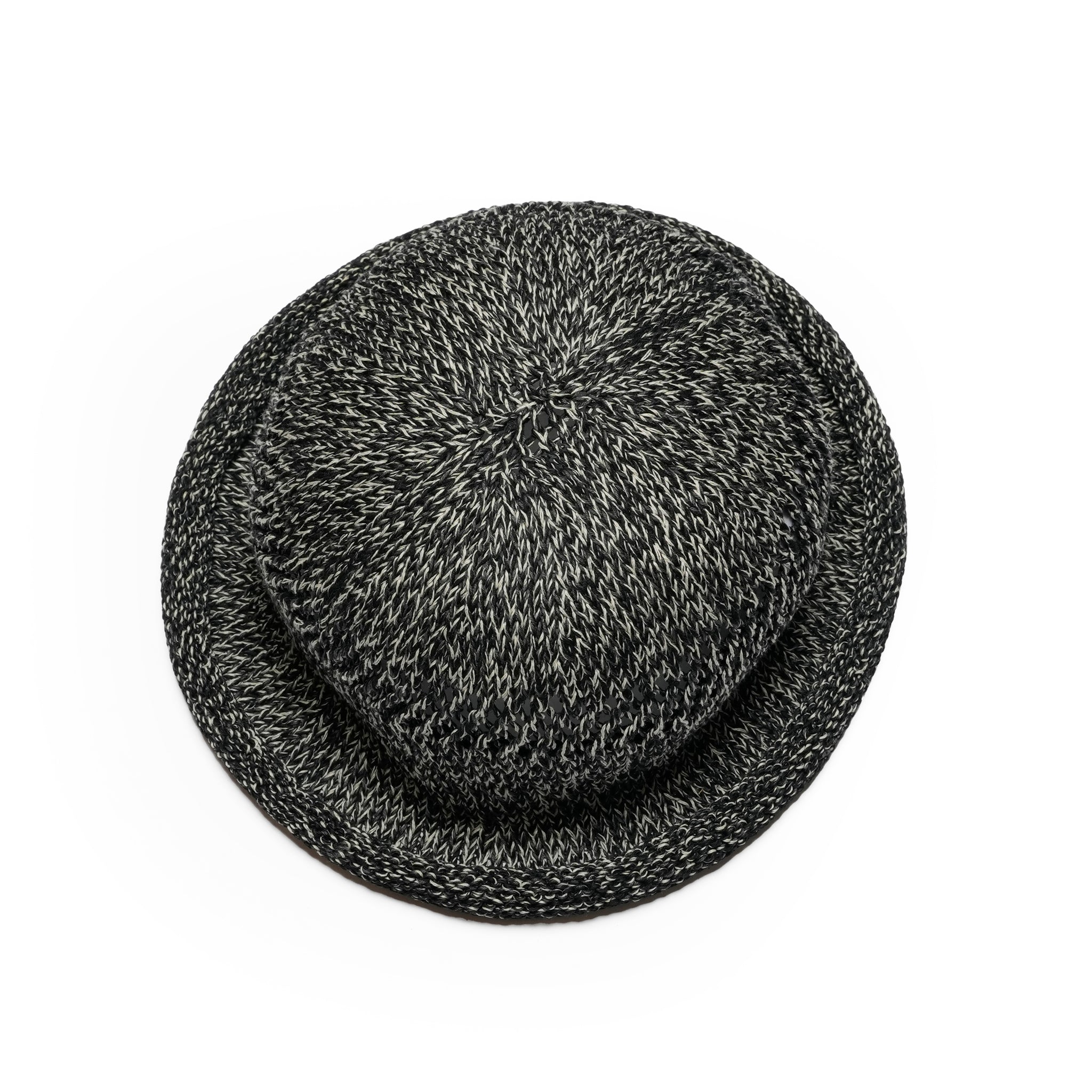 IA-25-Jd01_Black×White | Roll Knit Hat | Color:Black×White【INDIETRO ASSOCIATION_インディエトロアソシエーション】【archive】