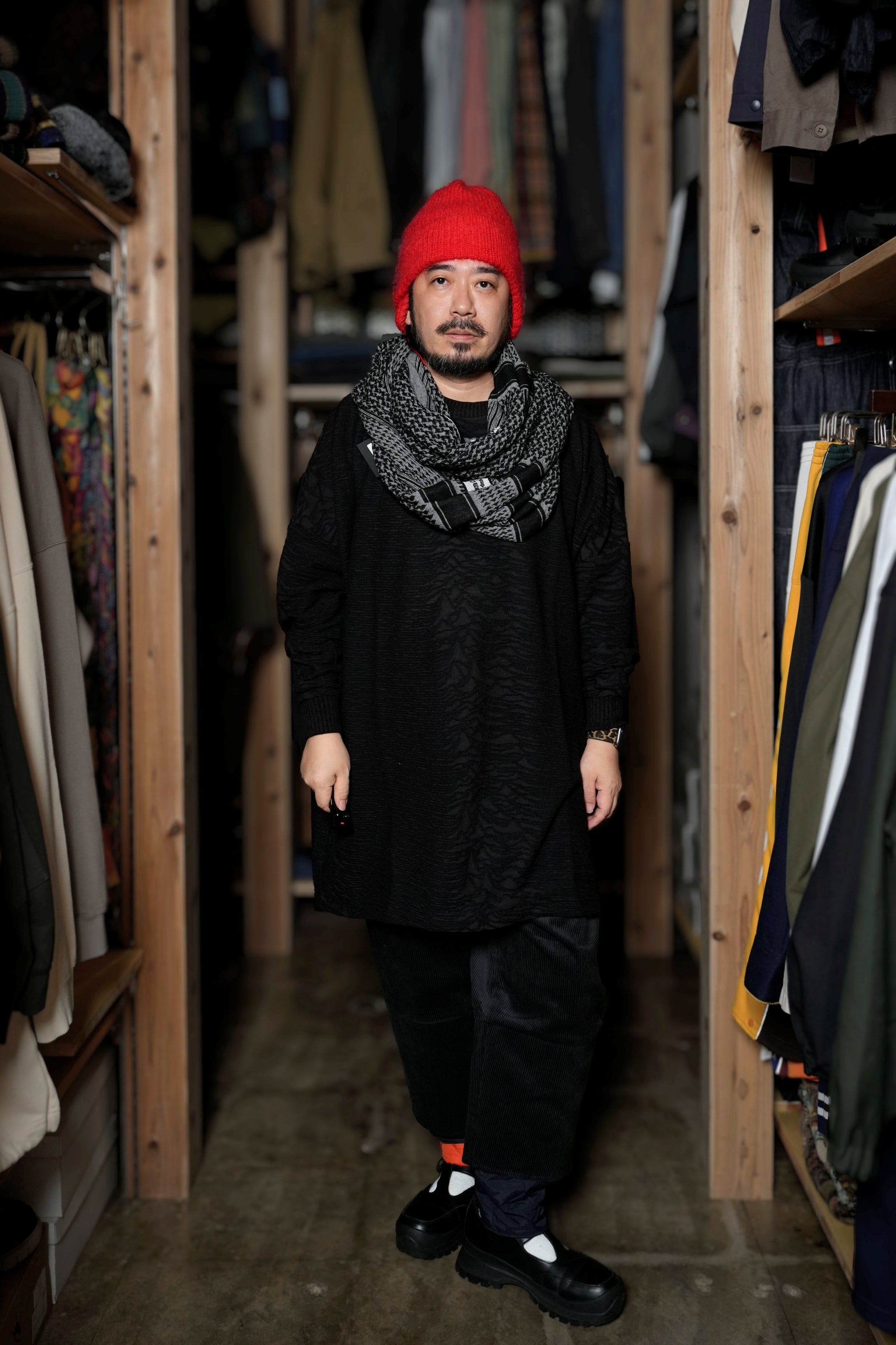 SF24AW-18_SCHMUG | Roots JQ Loop Stole | Color:Schmug【STOF_ストフ】【archive】