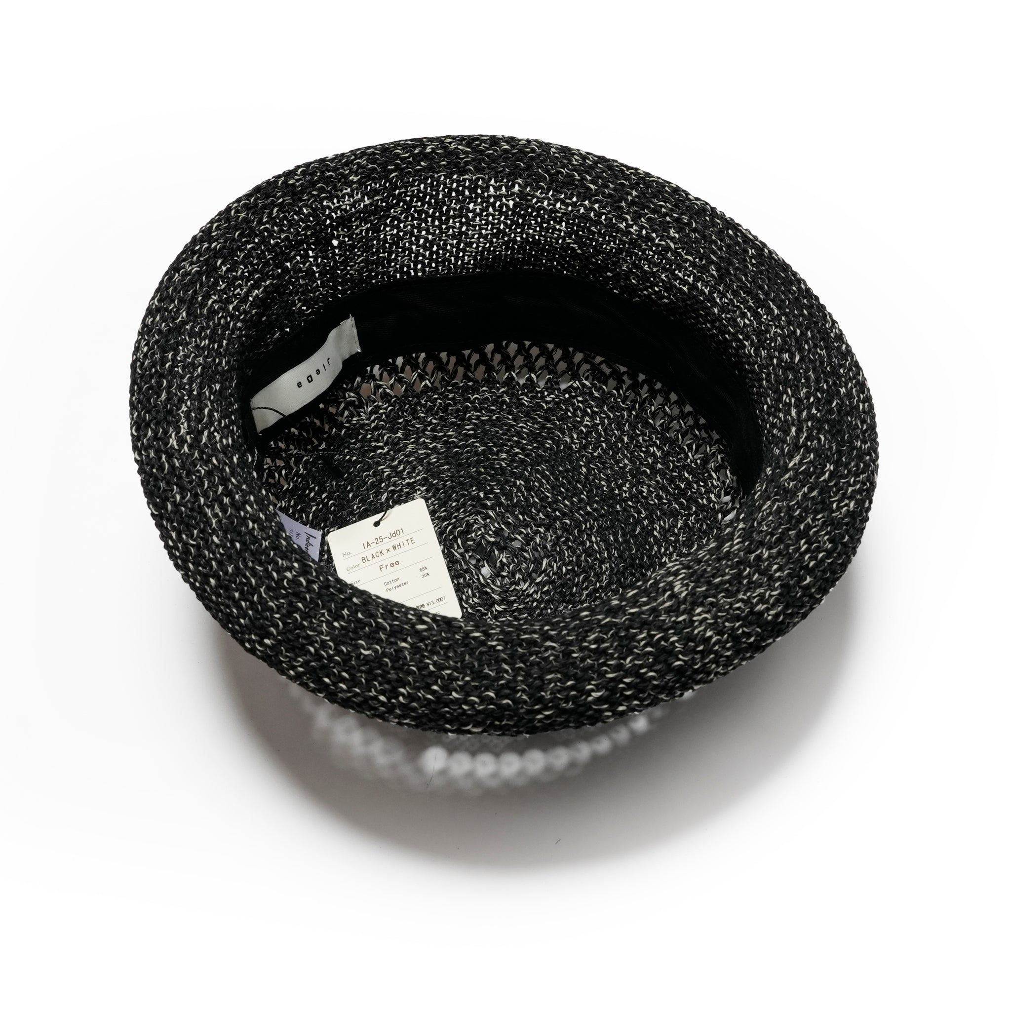 IA-25-Jd01_Black×White | Roll Knit Hat | Color:Black×White【INDIETRO ASSOCIATION_インディエトロアソシエーション】【archive】