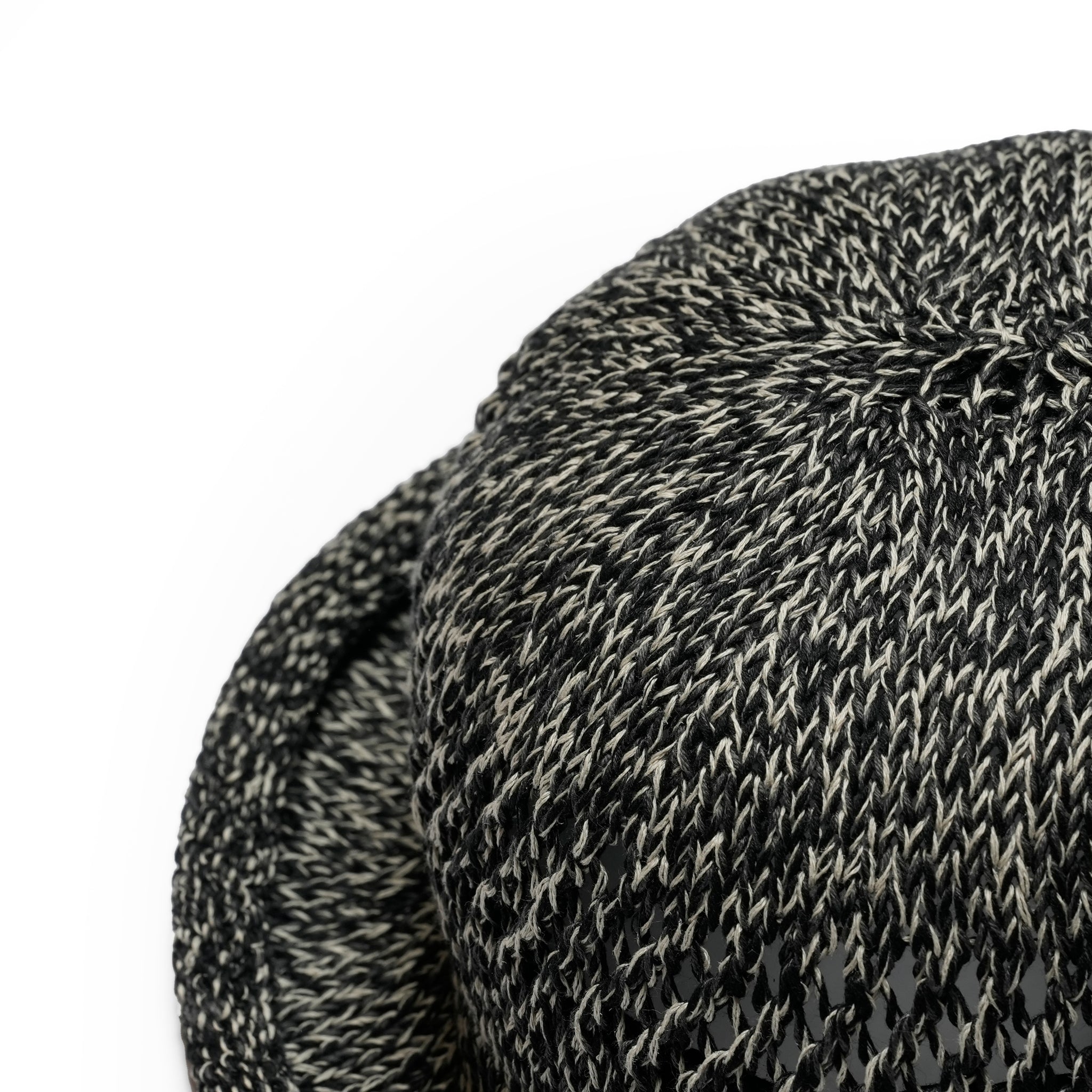 IA-25-Jd01_Black×White | Roll Knit Hat | Color:Black×White【INDIETRO ASSOCIATION_インディエトロアソシエーション】【archive】
