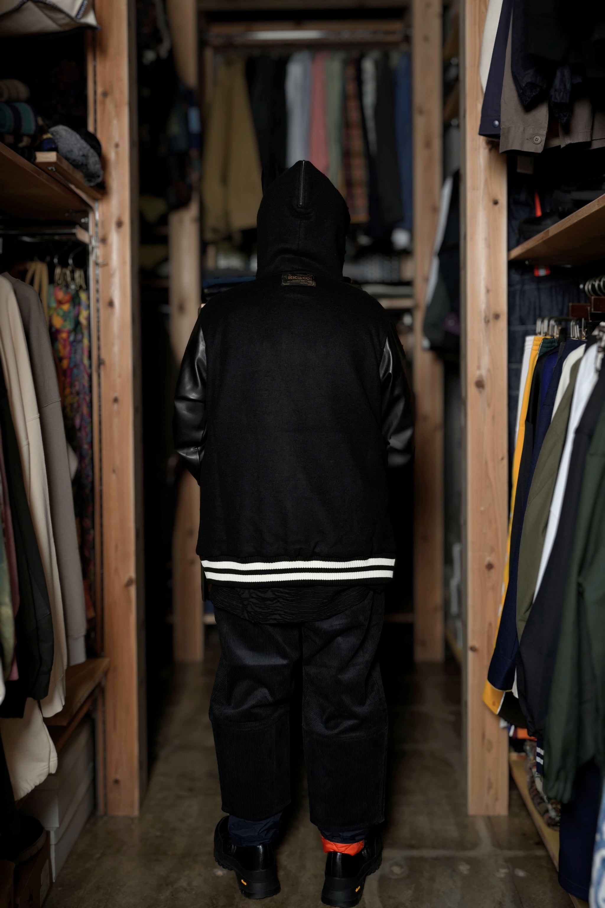 BSD24AW-05_BLACK | Flower Sailor Stadium Jacket | Color:Black【BEDSIDEDRAMA_ベッドサイドドラマ】