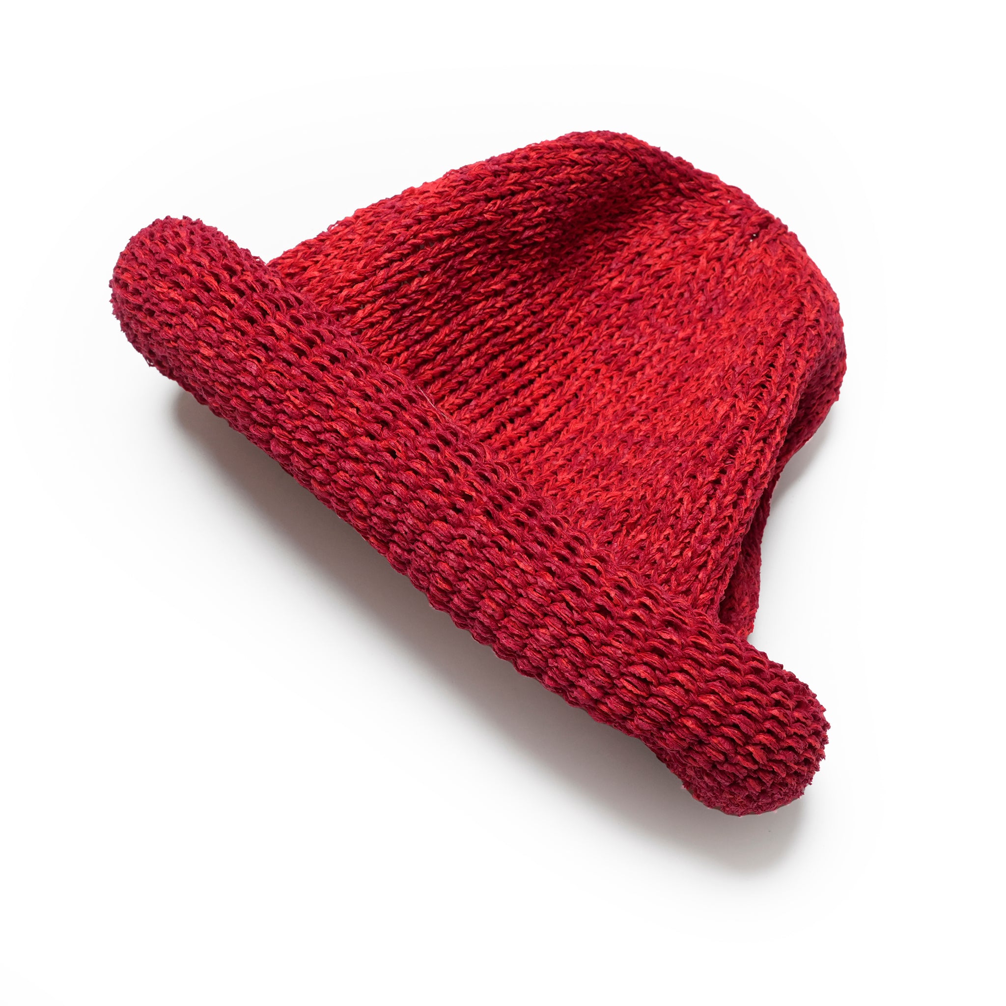IA-24-097_Red | Roll Knit Cap | Color:Red【INDIETRO ASSOCIATION_インディエトロアソシエーション】【archive】