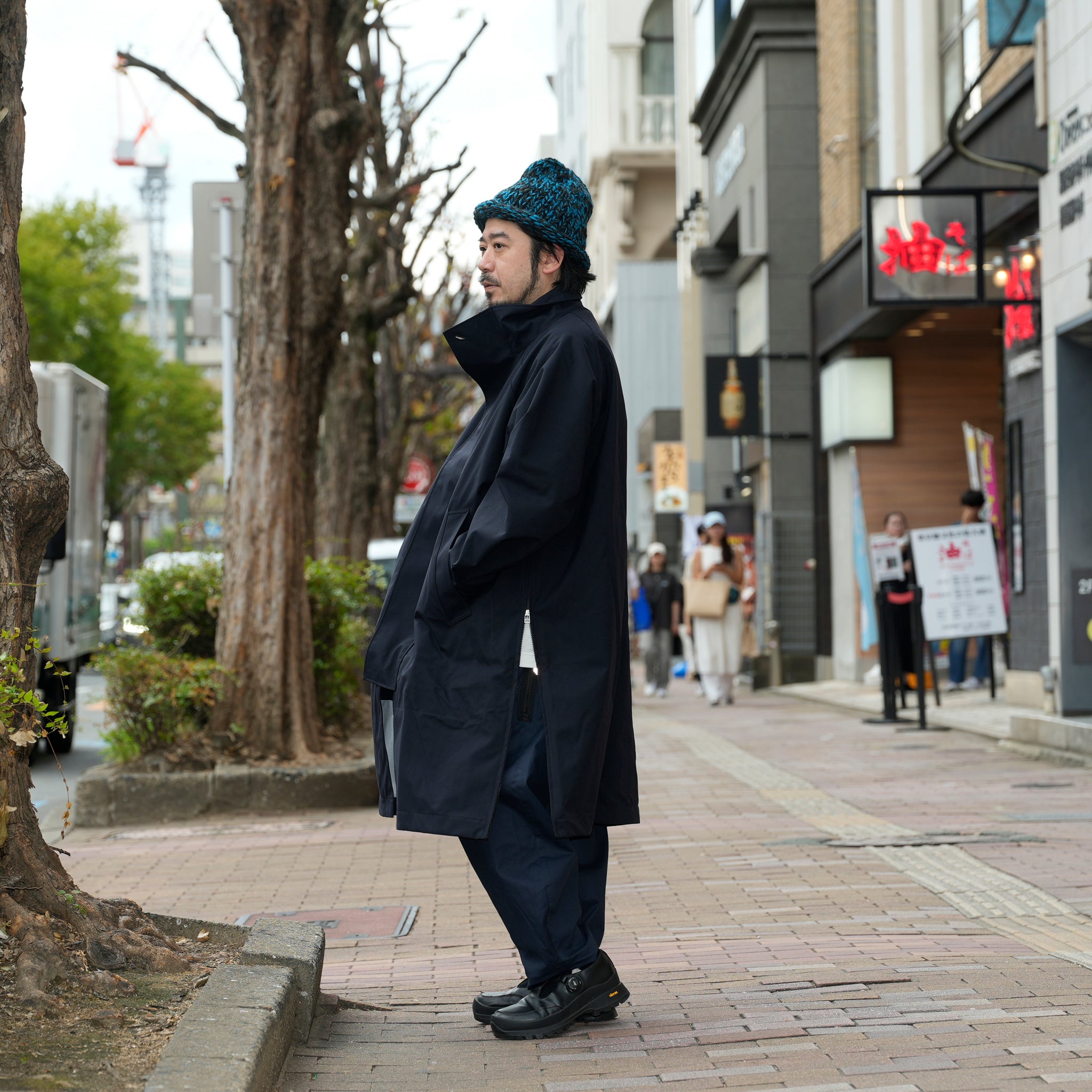 3レイヤー スタンドカラーコート | Color_Color: Dark Navy | No__185_color: dark navy【UNTRACE_アントレース】