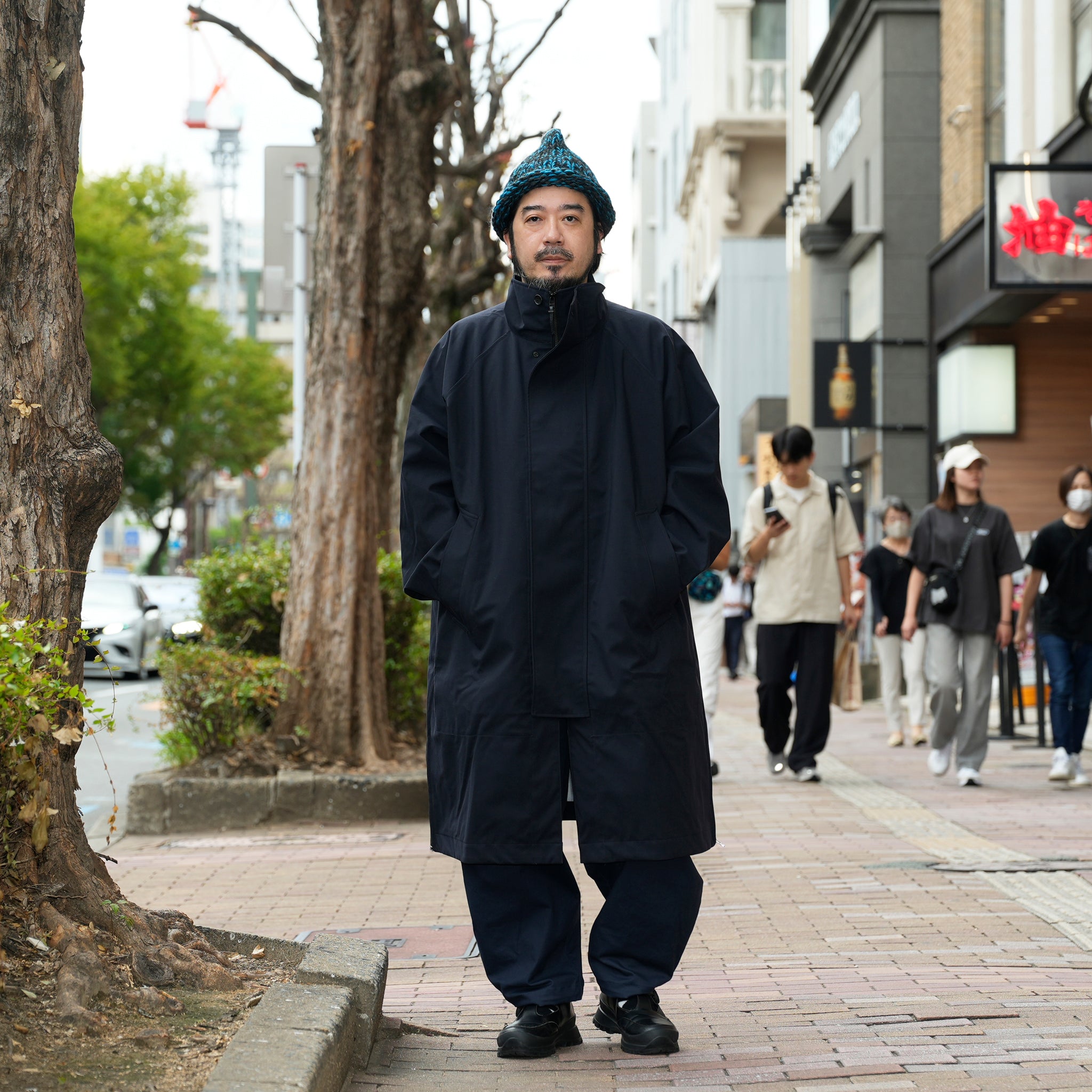3レイヤー スタンドカラーコート | Color_Color: Dark Navy | No__185_color: dark navy【UNTRACE_アントレース】