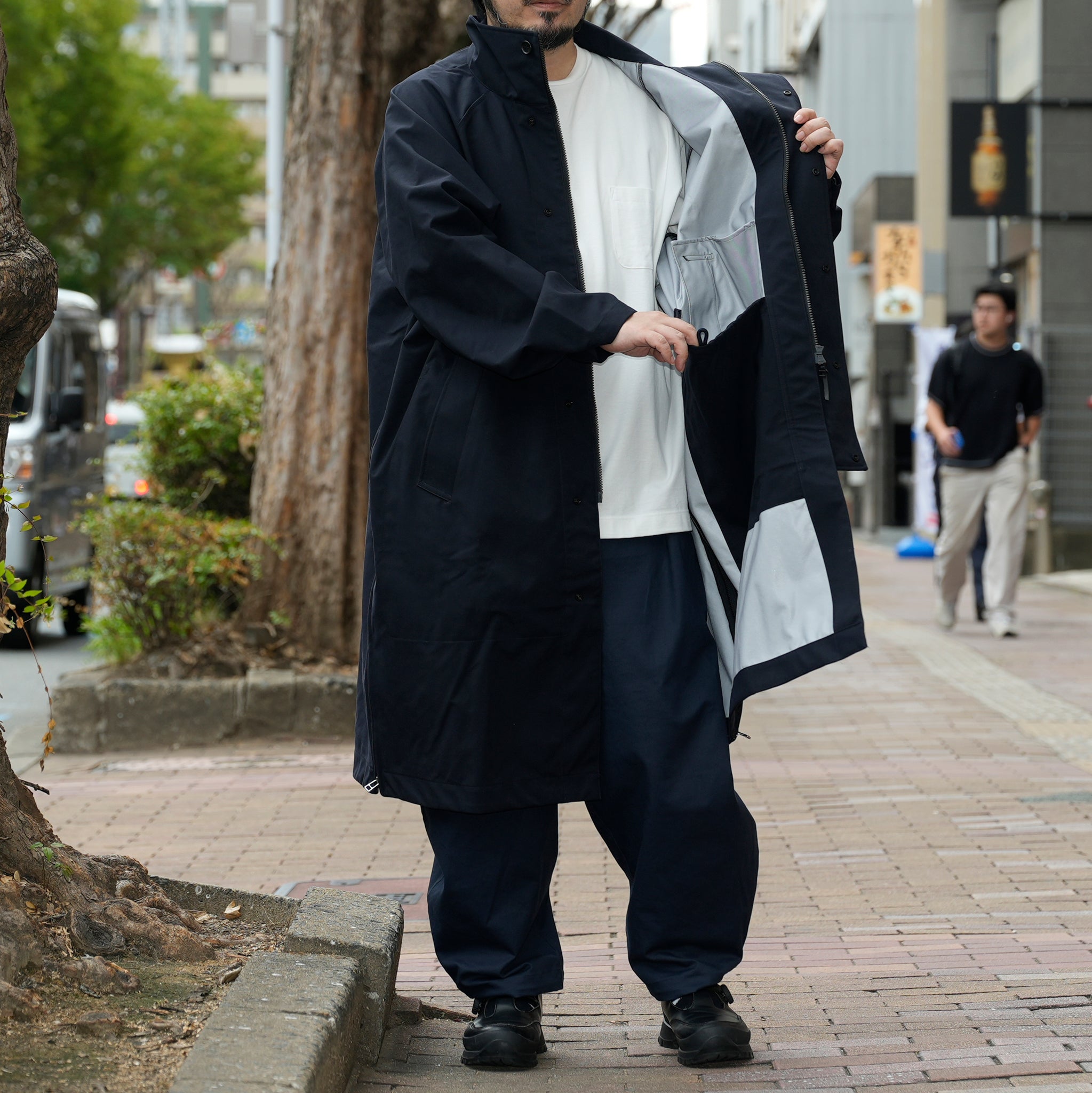 3レイヤー スタンドカラーコート | Color_Color: Dark Navy | No__185_color: dark navy【UNTRACE_アントレース】
