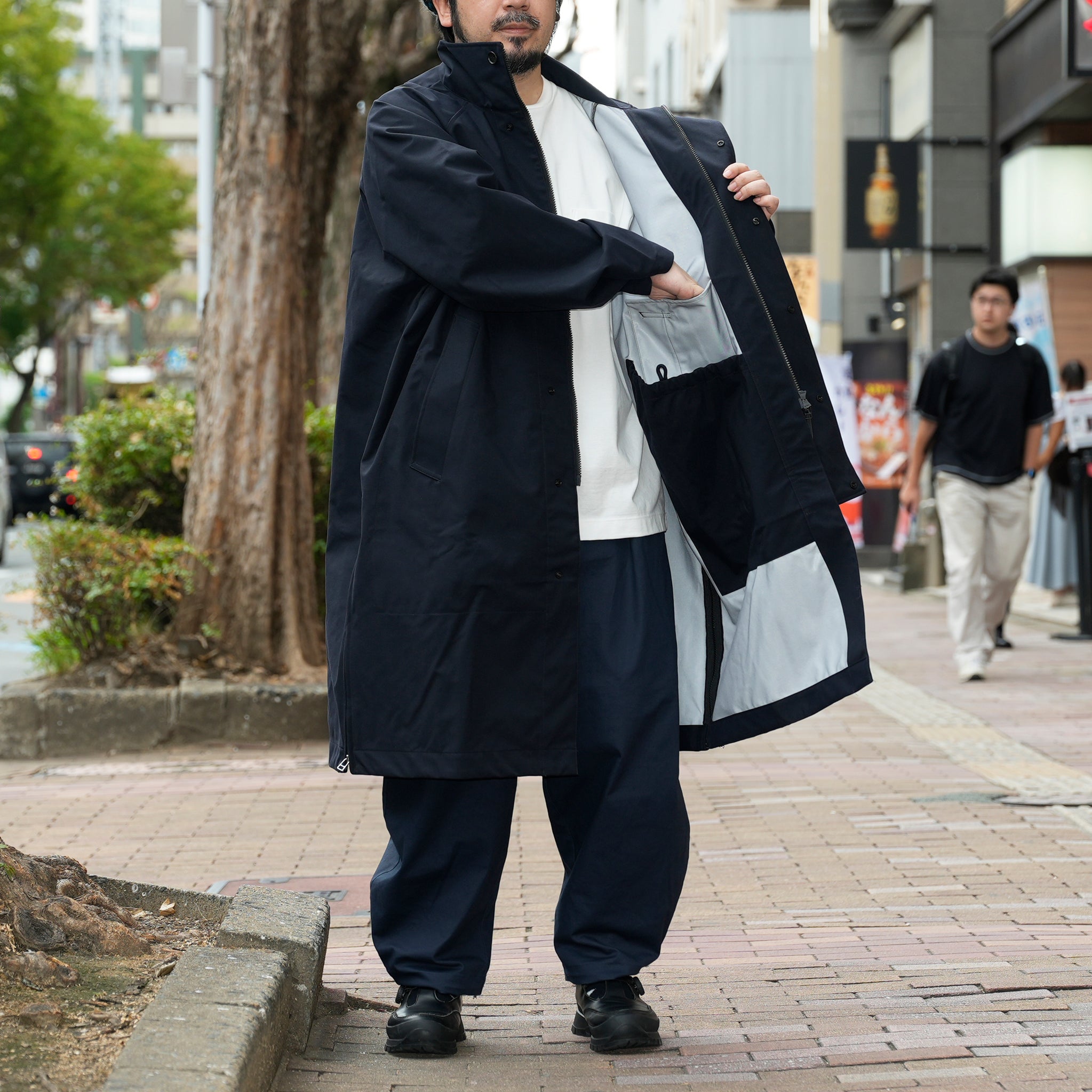 3レイヤー スタンドカラーコート | Color_Color: Dark Navy | No__185_color: dark navy【UNTRACE_アントレース】