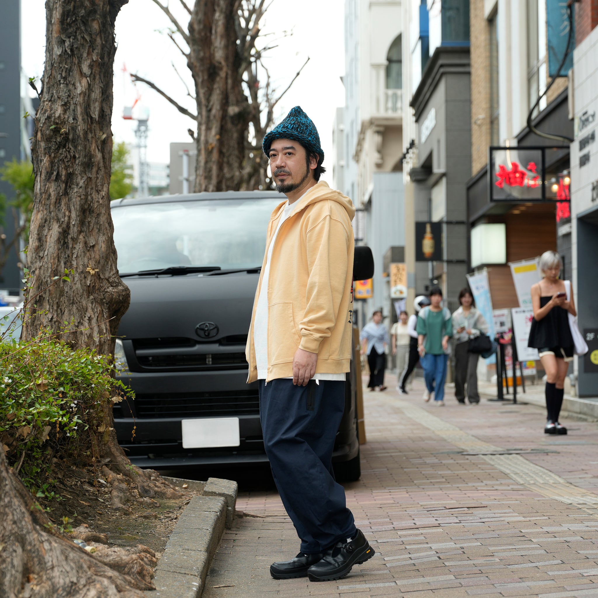 C2612901 | FLOWER EYES ZIP PARKA | Color_Light yellow |【NASNGWAM_ナスングワム】