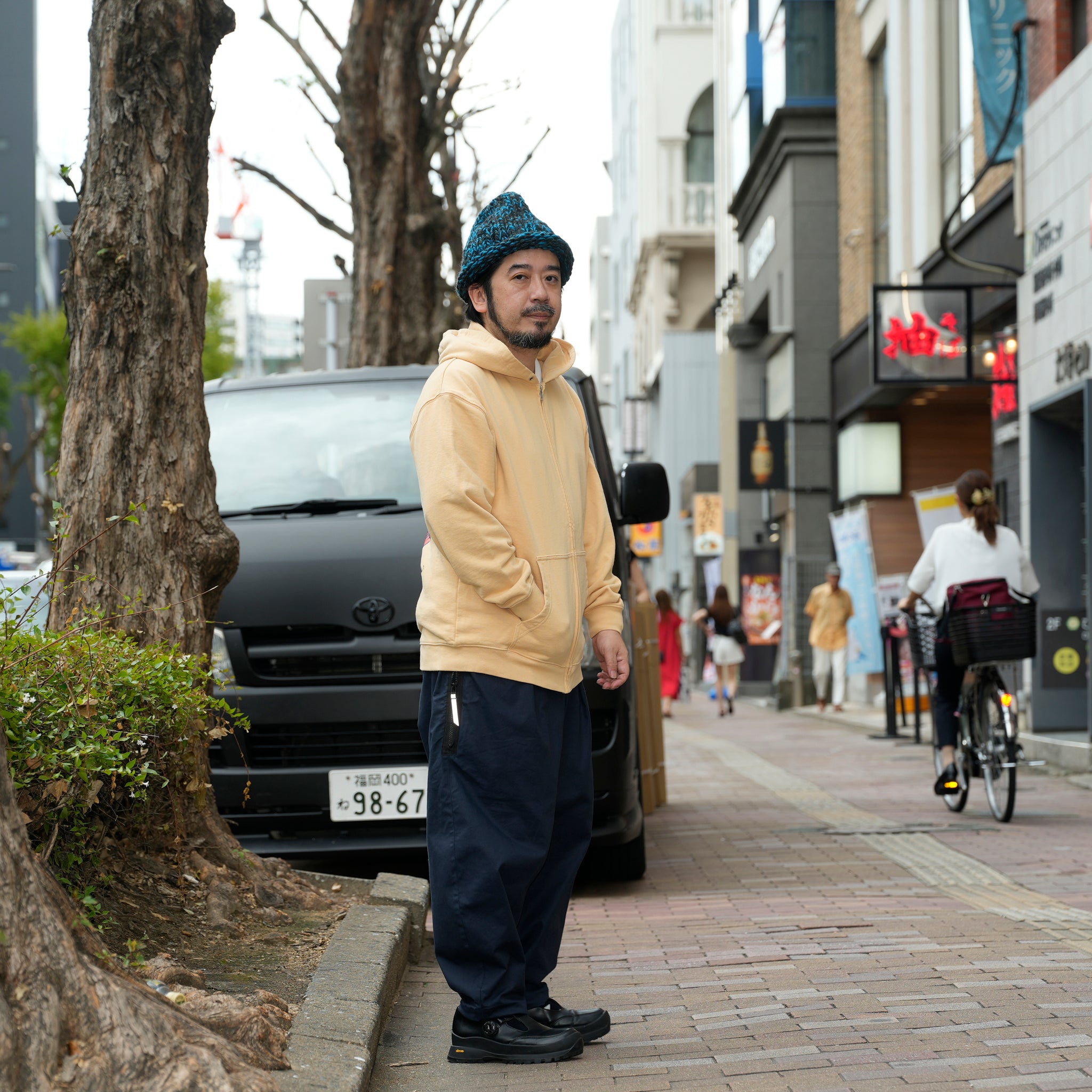 C2612901 | FLOWER EYES ZIP PARKA | Color_Light yellow |【NASNGWAM_ナスングワム】