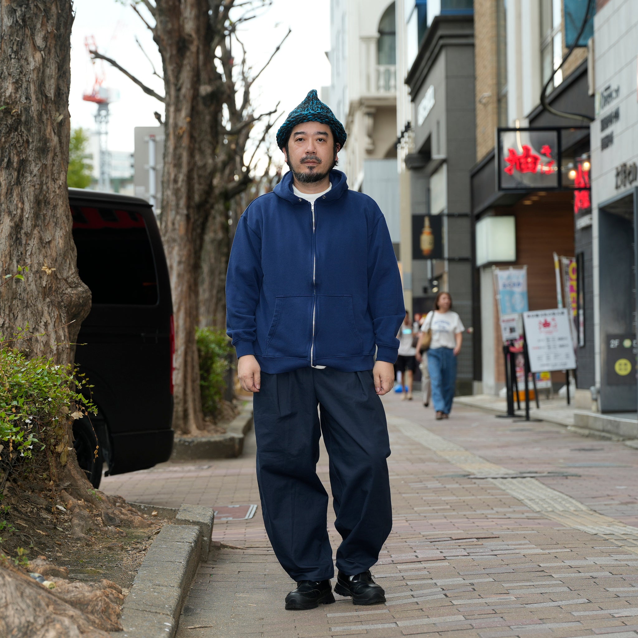 C2612901 | FLOWER EYES ZIP PARKA | Color_02-Navy |【NASNGWAM_ナスングワム】