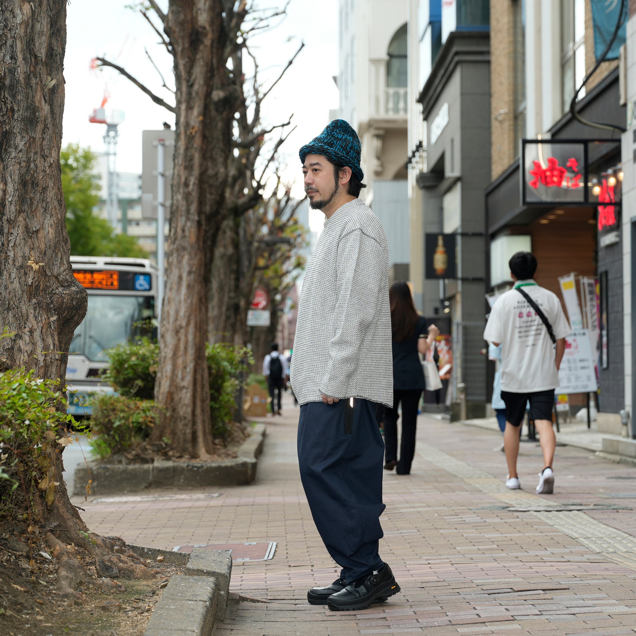 KNIT PRINT CUTSEW | Color:White/Black【The NERDYS_ナーディーズ】 NFNG-CS05