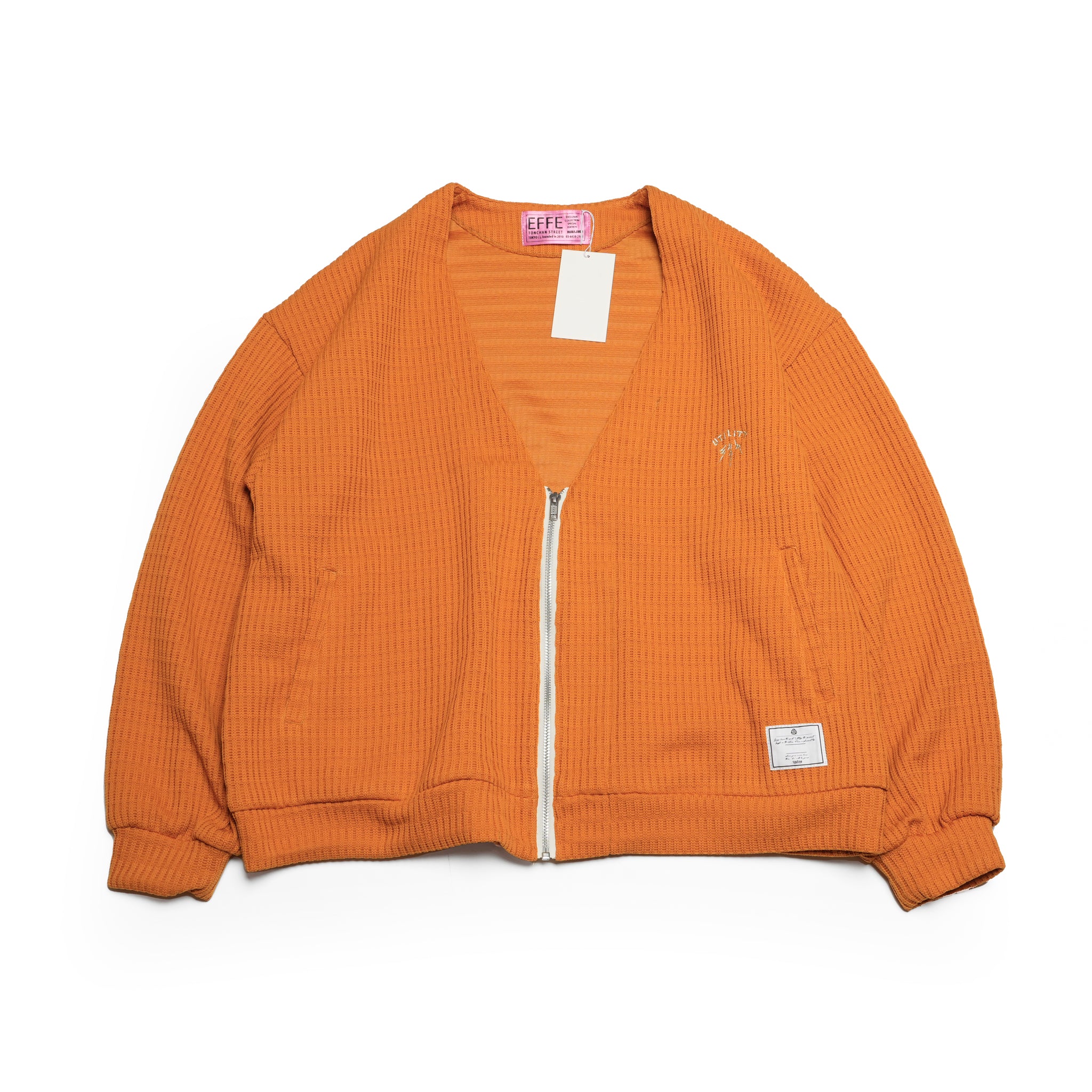 efmm-23_Orange | Front Zip Cardigan | Color:Orange【EFFECTEN_エフェクテン】【archive】