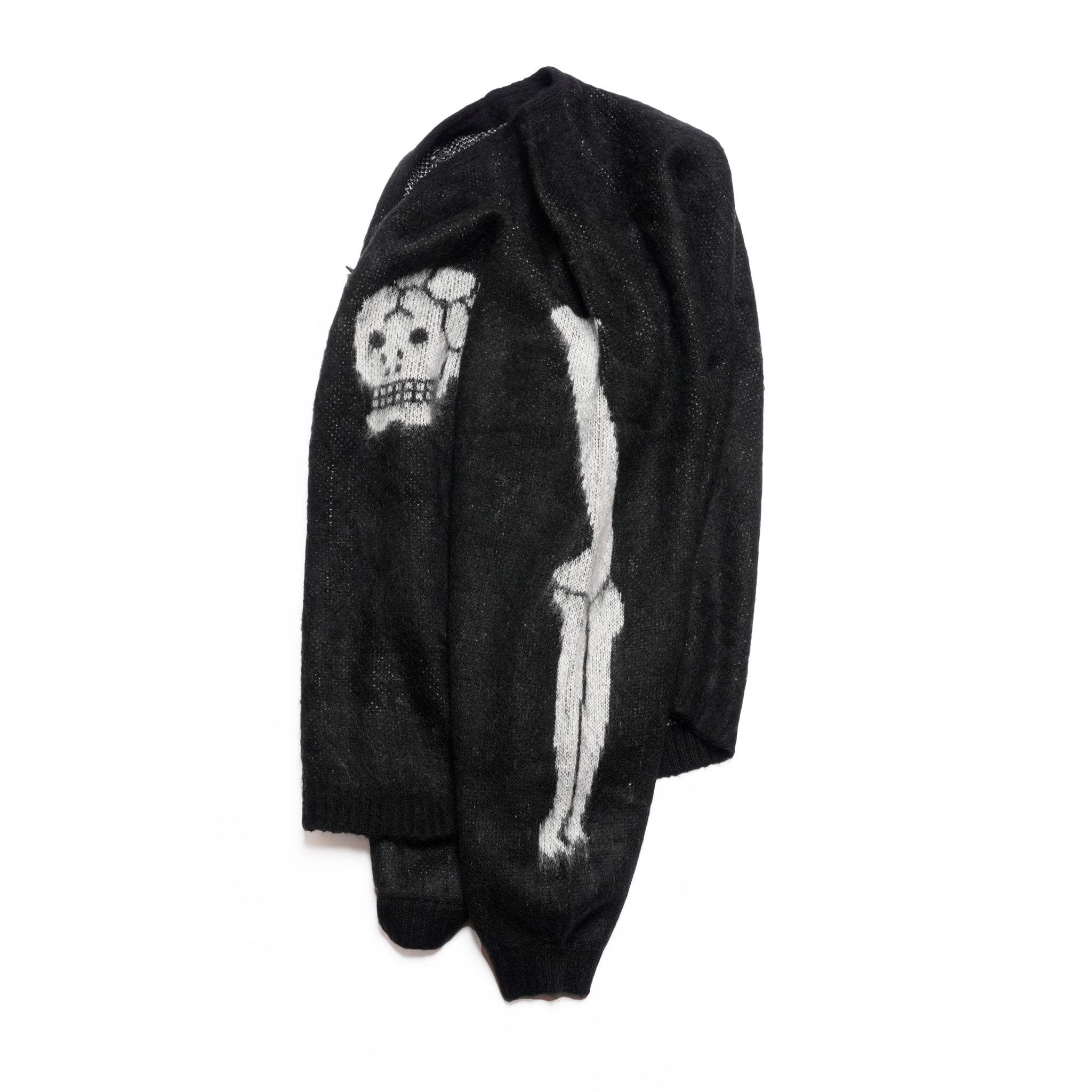 raglan sleeve logo cardigan | Color_Skull | No_tl25f022_skull【THRIFTY LOOK_スリフティールック】