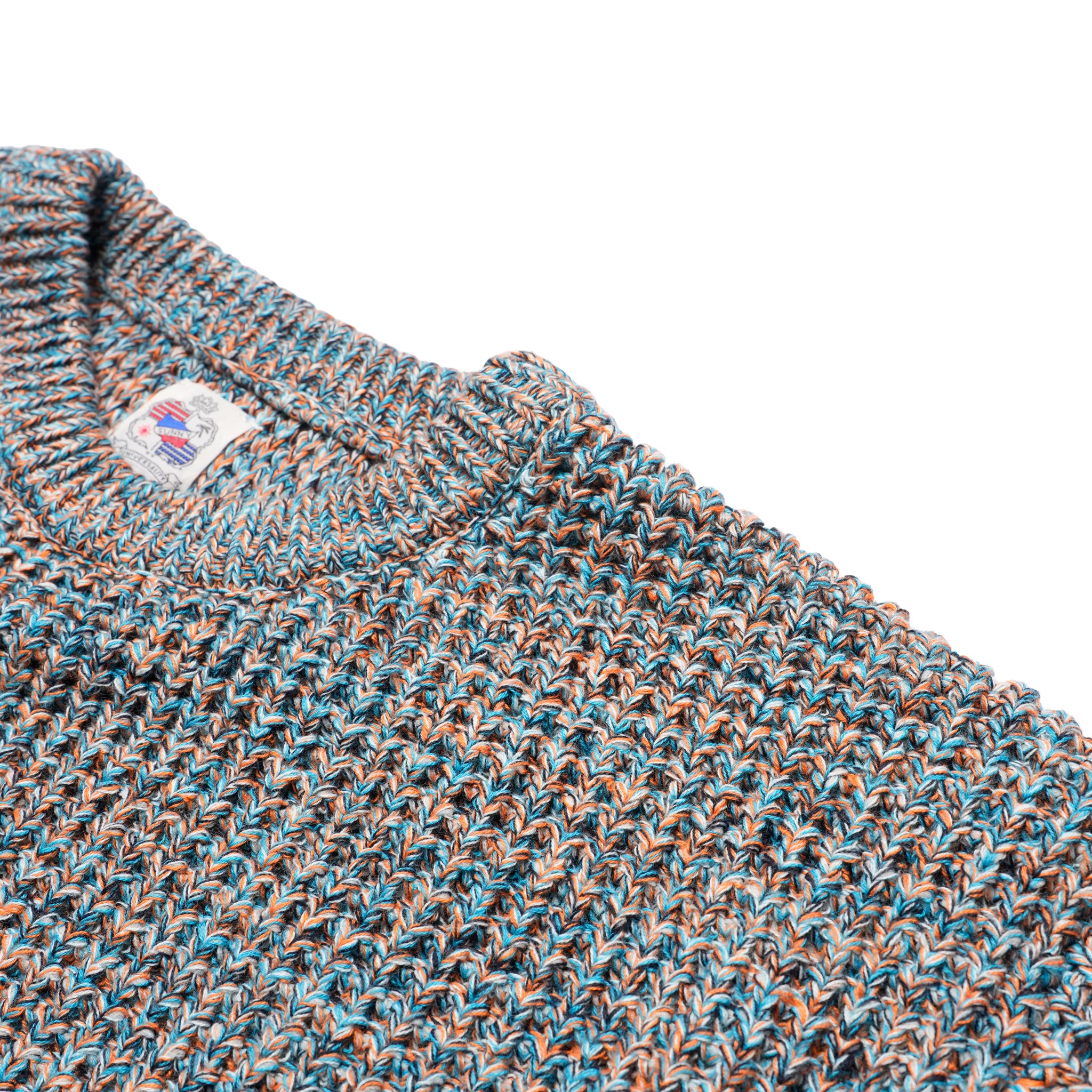 waffle mix crew sweater | Color_Orange | No_sn25f023_orange【SUNNY SPORTS_サニースポーツ】