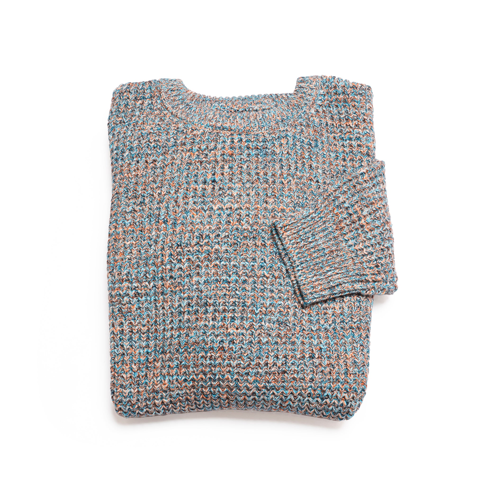 waffle mix crew sweater | Color_Orange | No_sn25f023_orange【SUNNY SPORTS_サニースポーツ】