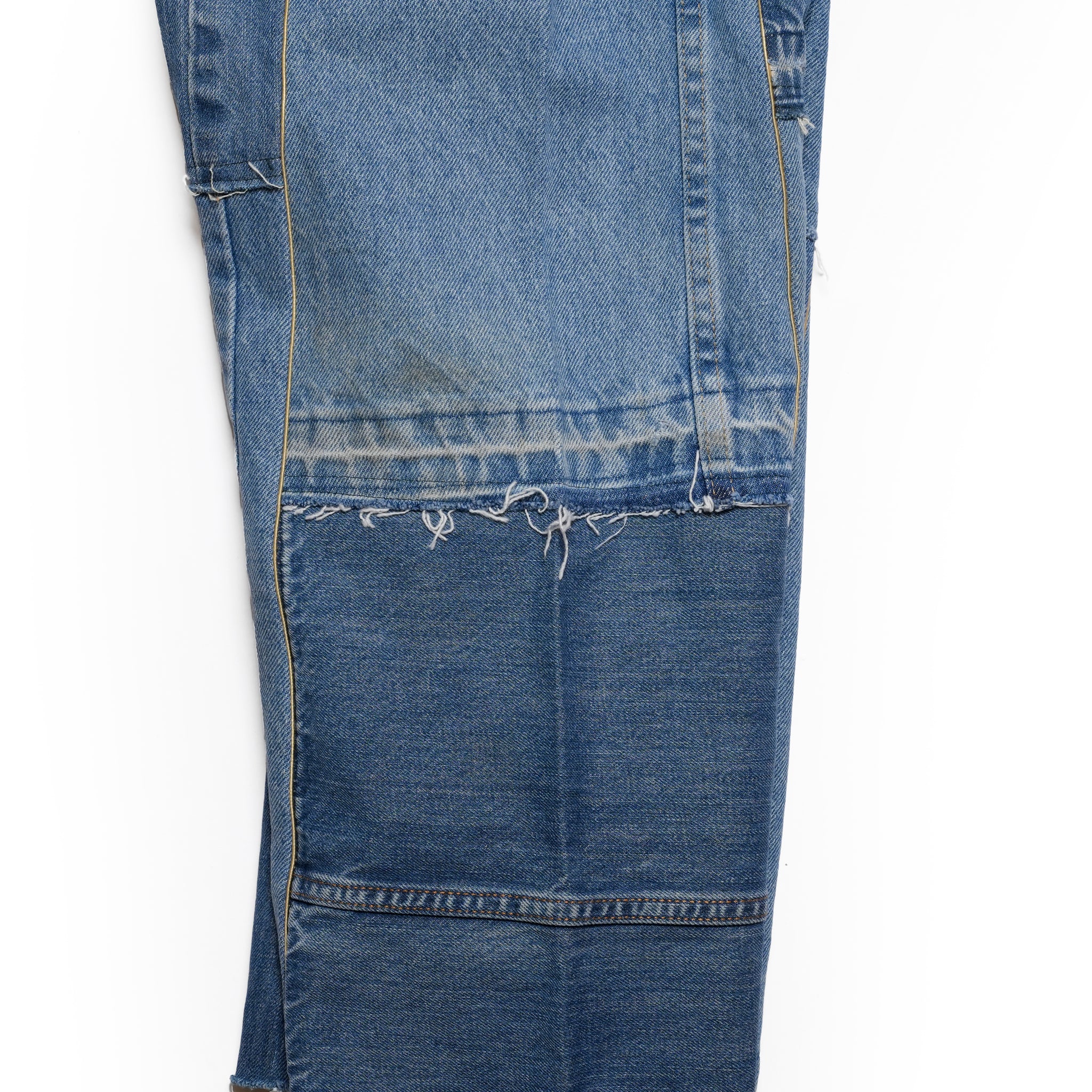 AT-268 | パッチワークデニムパンツ パターンver | Color:C | Size:S【REHERSALL_リハーズオール】