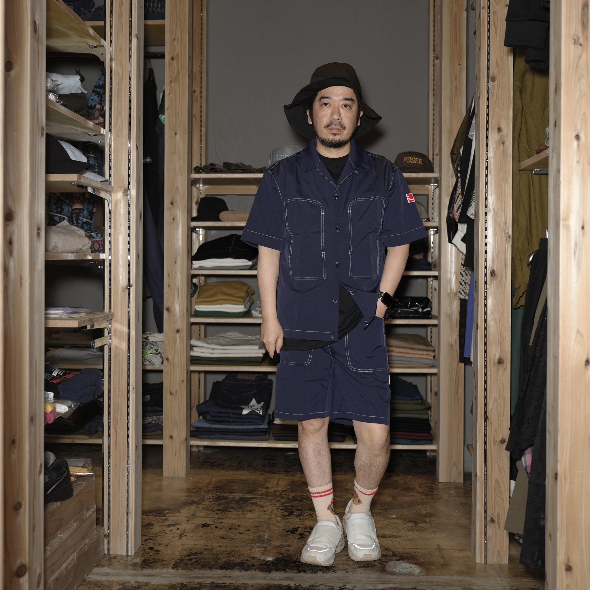 tno-11 | Garage Shorts | Color:Stock Navy【THE NEW ORIGINALS_ザ ニュー オリジナルズ】