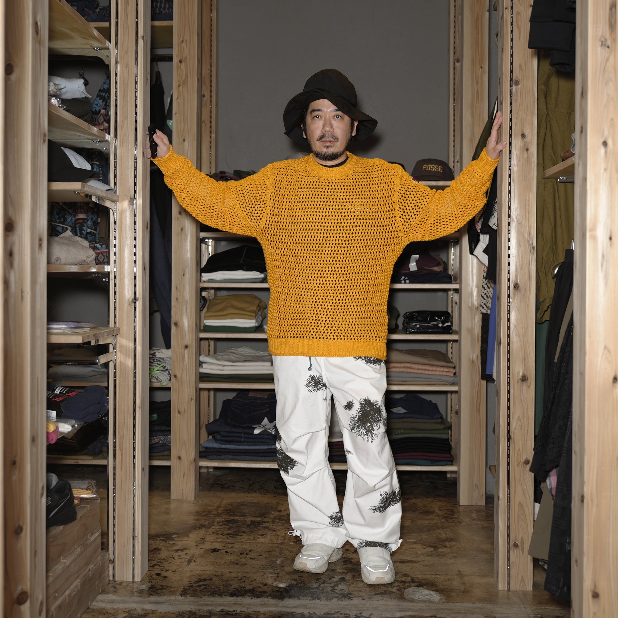 tno-05 | Open Knit Crewneck – Gold Fusion | THE NEW ORIGINALS