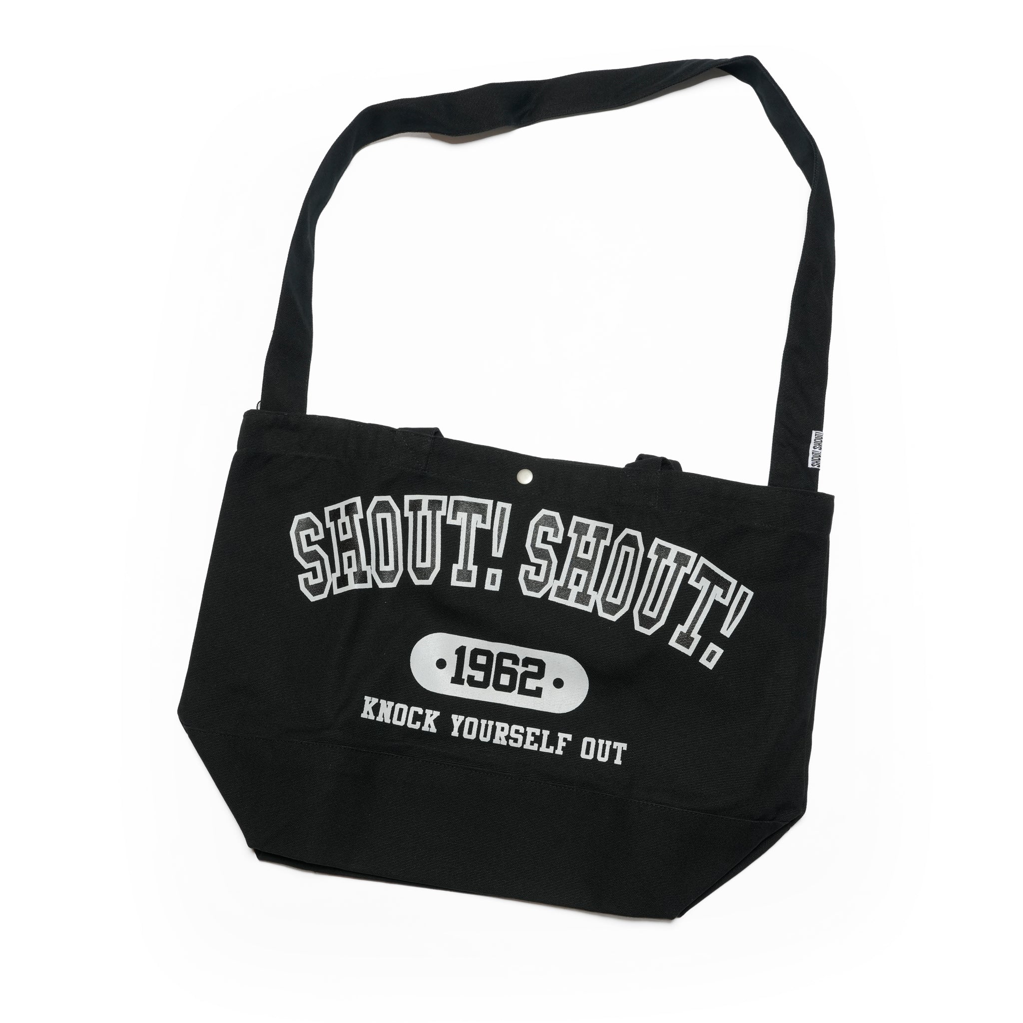 25-1-BG03_Black | SHOUT! SHOUT! SHOULDER TOTE BAG | Color:Black【ORIGINAL JOHN_オリジナルジョン】