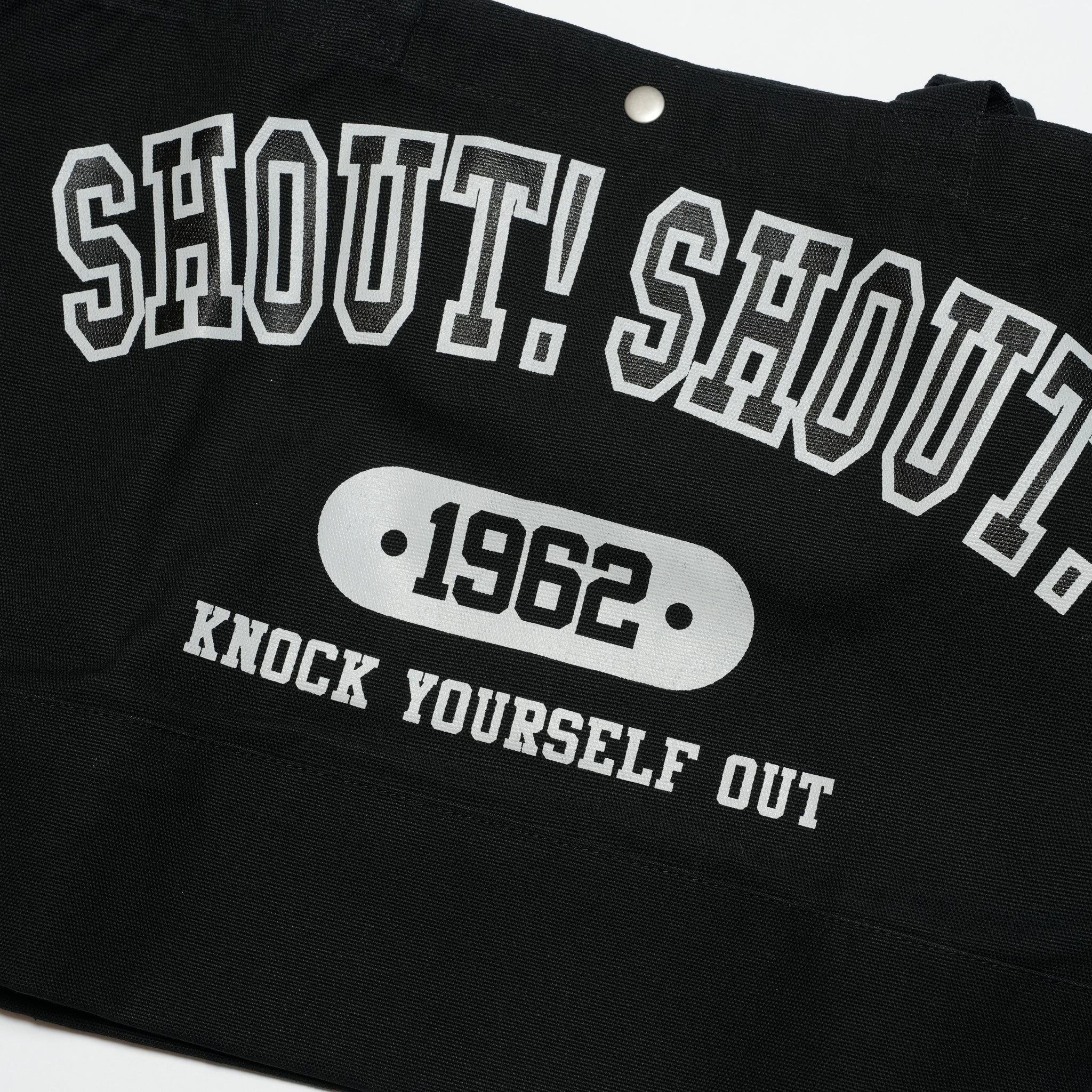 25-1-BG03_Black | SHOUT! SHOUT! SHOULDER TOTE BAG | Color:Black【ORIGINAL JOHN_オリジナルジョン】