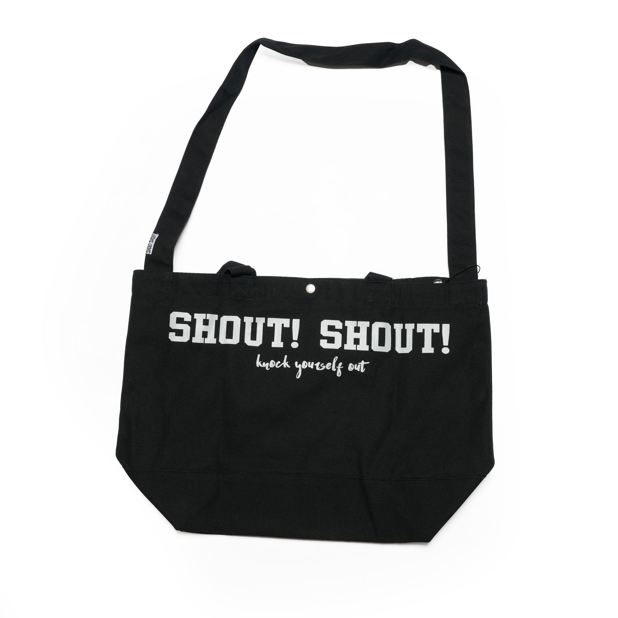 25-1-BG03_Black | SHOUT! SHOUT! SHOULDER TOTE BAG | Color:Black【ORIGINAL JOHN_オリジナルジョン】