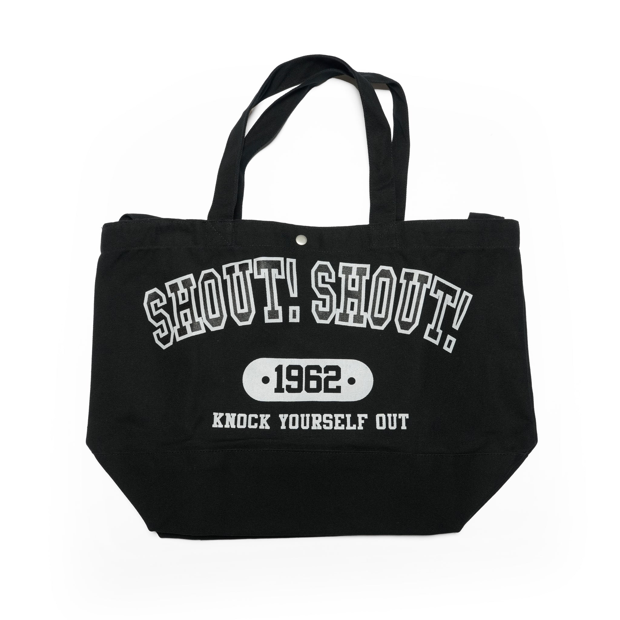 25-1-BG03_Black | SHOUT! SHOUT! SHOULDER TOTE BAG | Color:Black【ORIGINAL JOHN_オリジナルジョン】