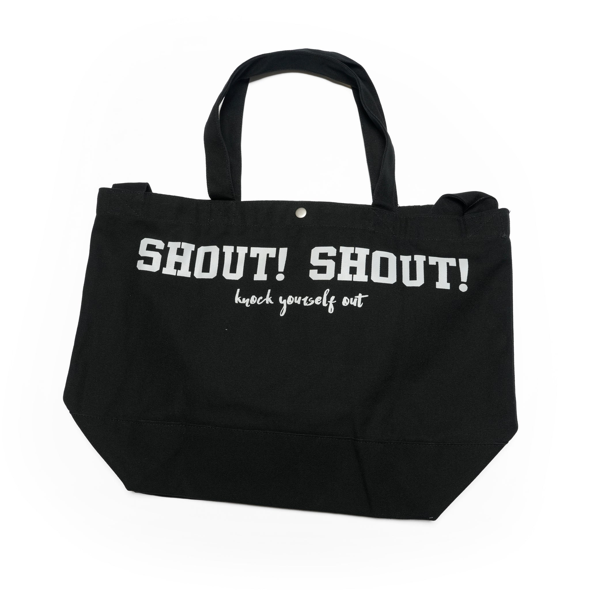 25-1-BG03_Black | SHOUT! SHOUT! SHOULDER TOTE BAG | Color:Black【ORIGINAL JOHN_オリジナルジョン】