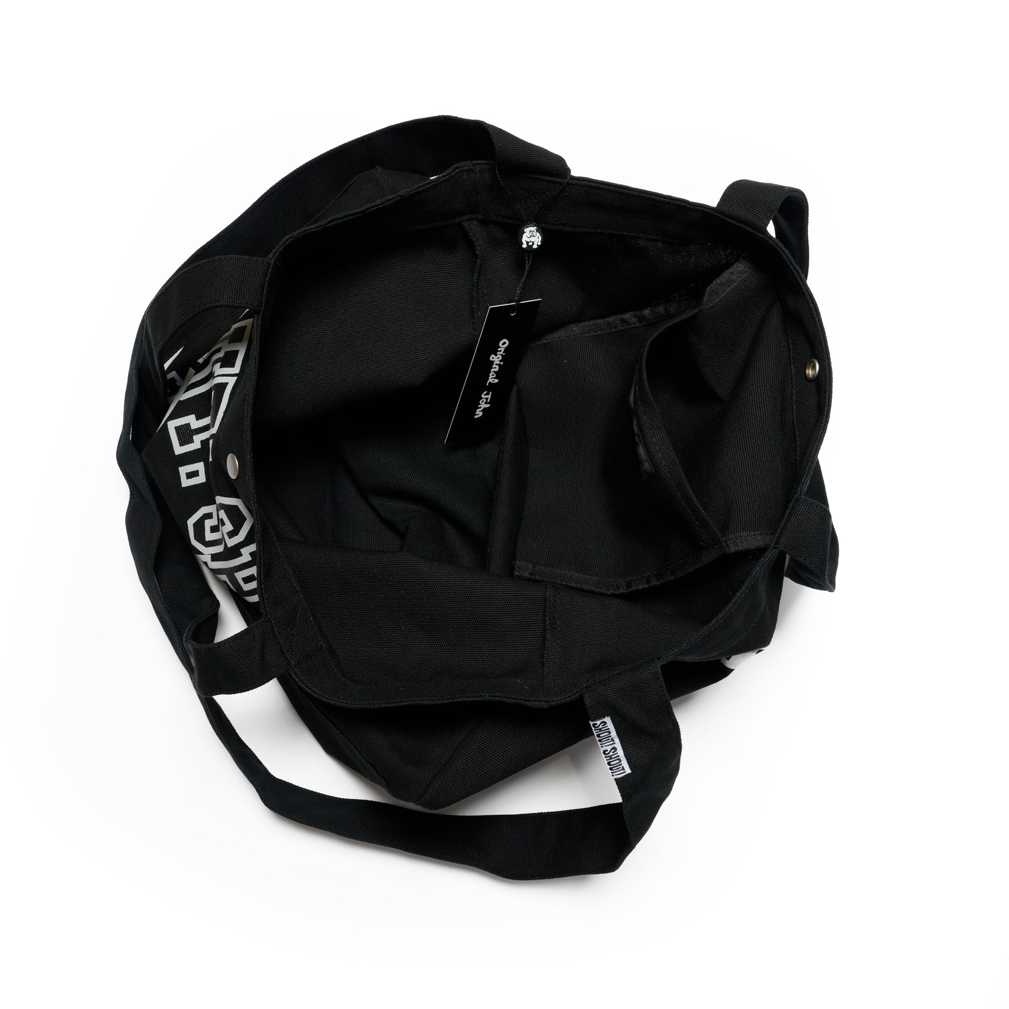 25-1-BG03_Black | SHOUT! SHOUT! SHOULDER TOTE BAG | Color:Black【ORIGINAL JOHN_オリジナルジョン】