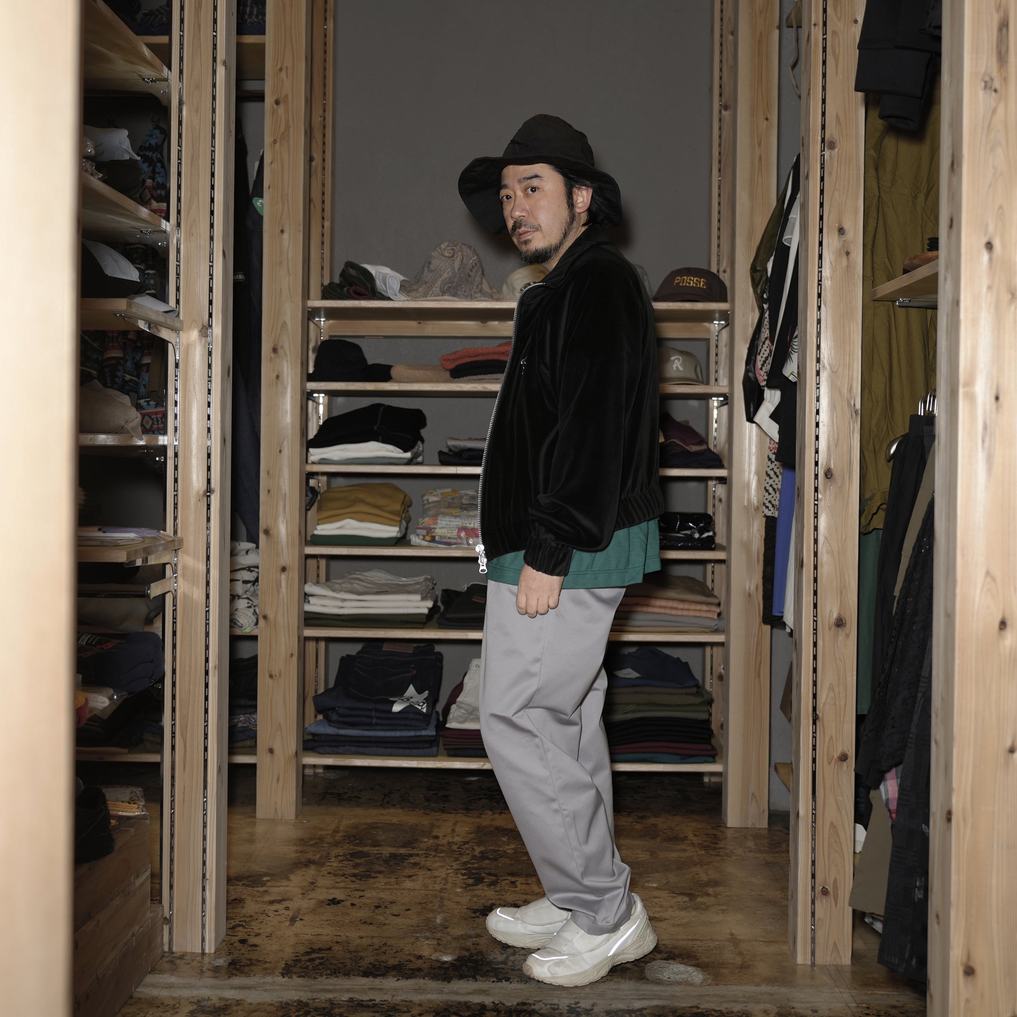 Velor Pile Drivers Jacket – Marigold / Wakaba / Black | AMBERGLEAM
