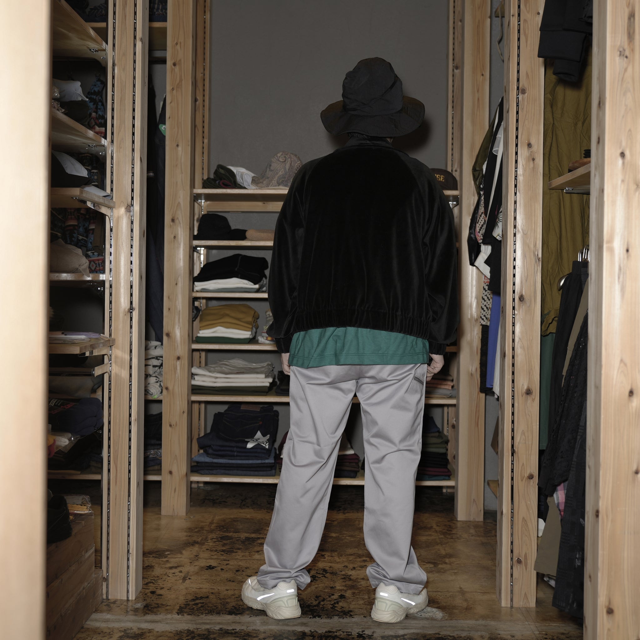 Velor Pile Drivers Jacket – Marigold / Wakaba / Black | AMBERGLEAM